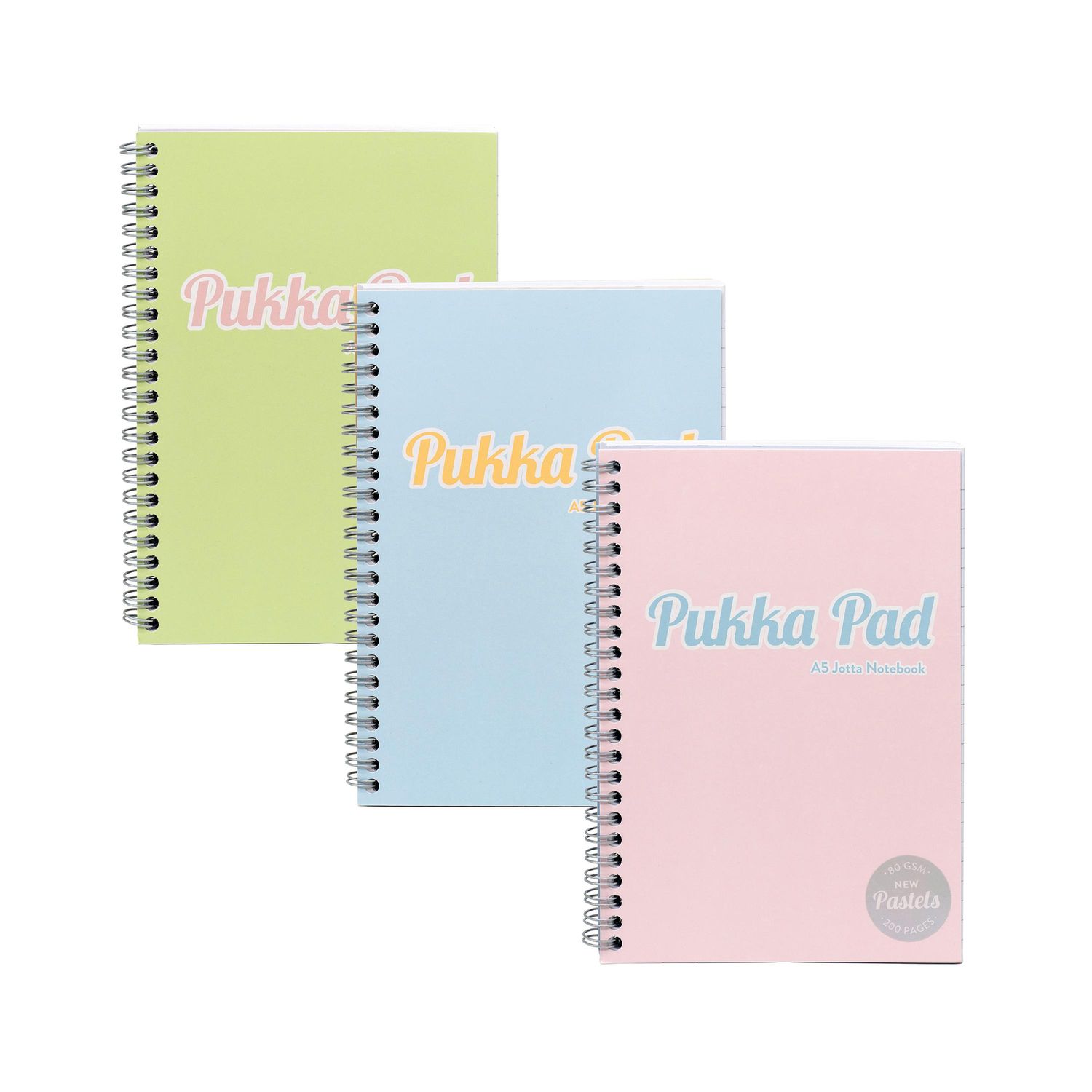 Pukka Pad Pastel Project Book A4 Assorted Pack of 3 - 2012-PST