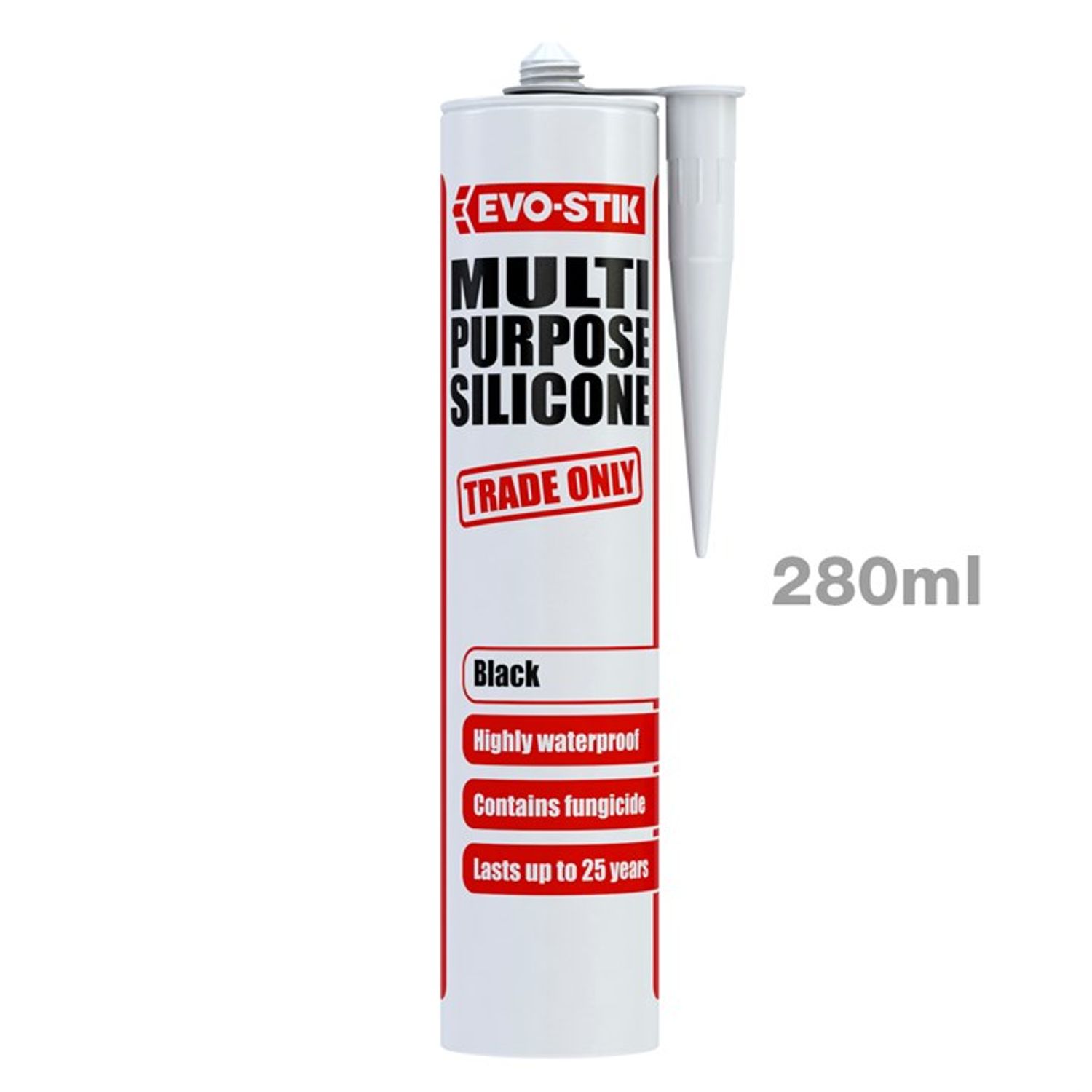 Amtech Evo-Stik Multi-Purpose Silicon Sealant Black C20