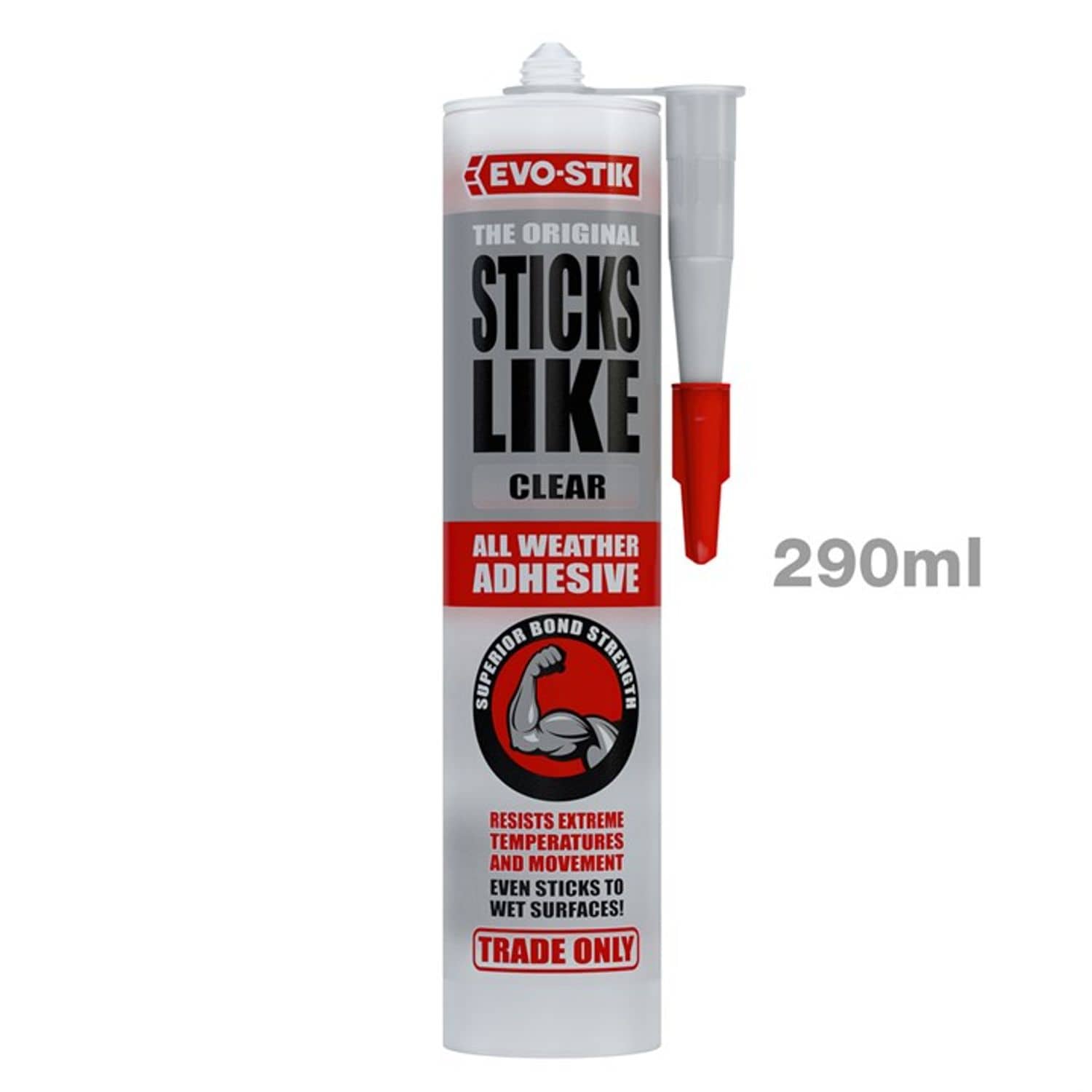 Amtech Evo-Stik Sticks Like All Weather MS Polymer Adhesive Clear C20