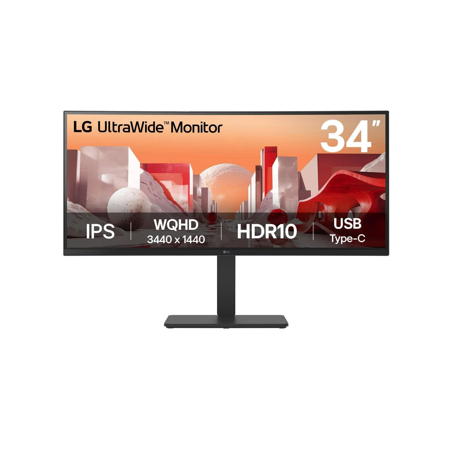 Lg 34BA75QE-B 34in 3440 x 1440 Pixels Wide Quad HD IPS Panel HDMI DisplayPort US