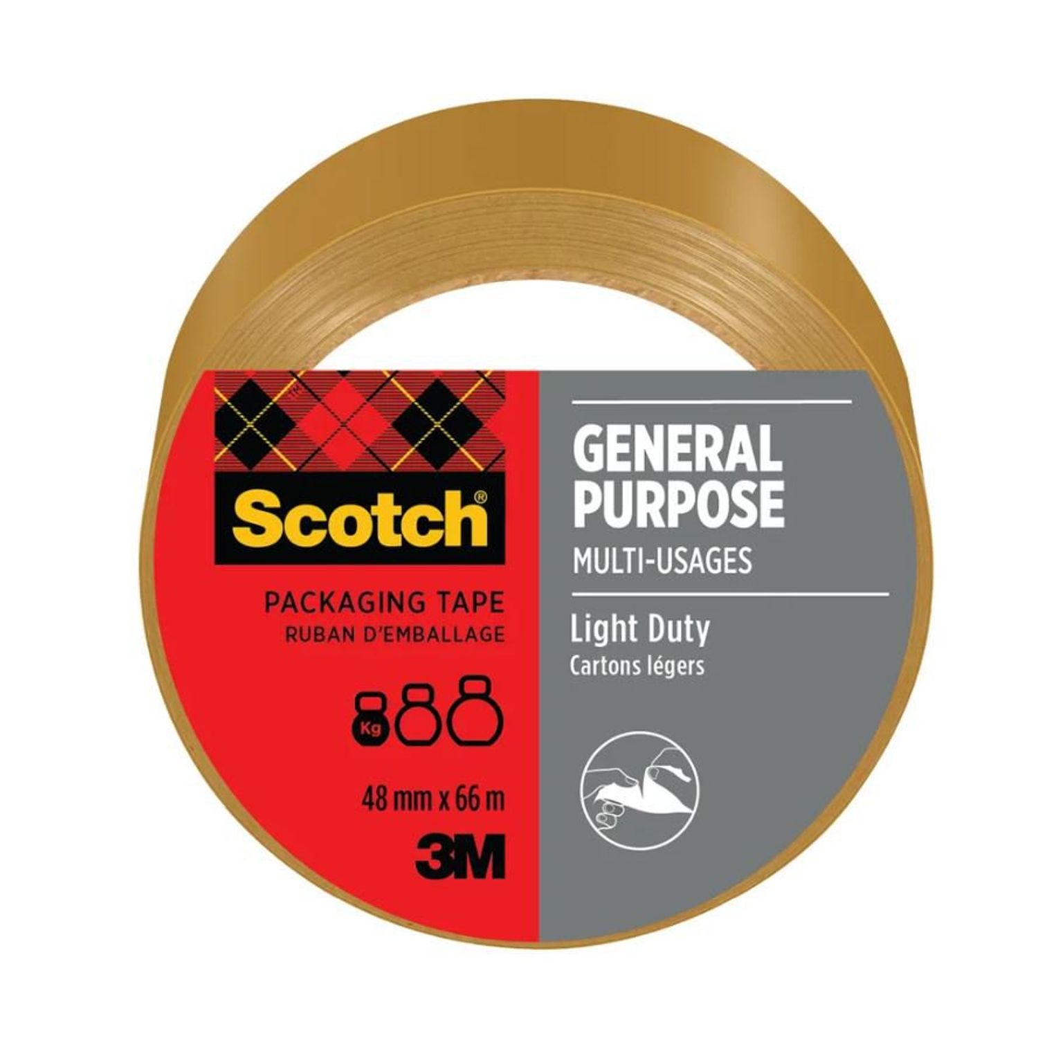 Scotch General Purpose Tape 48mm x 66m Brown (Roll)