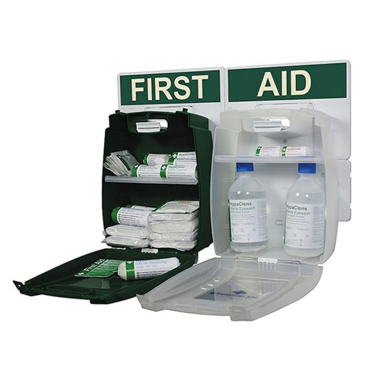 HypaGuard Combination Station Wall Mounted First Aid Kit and Eyewash Kit - FAEE5