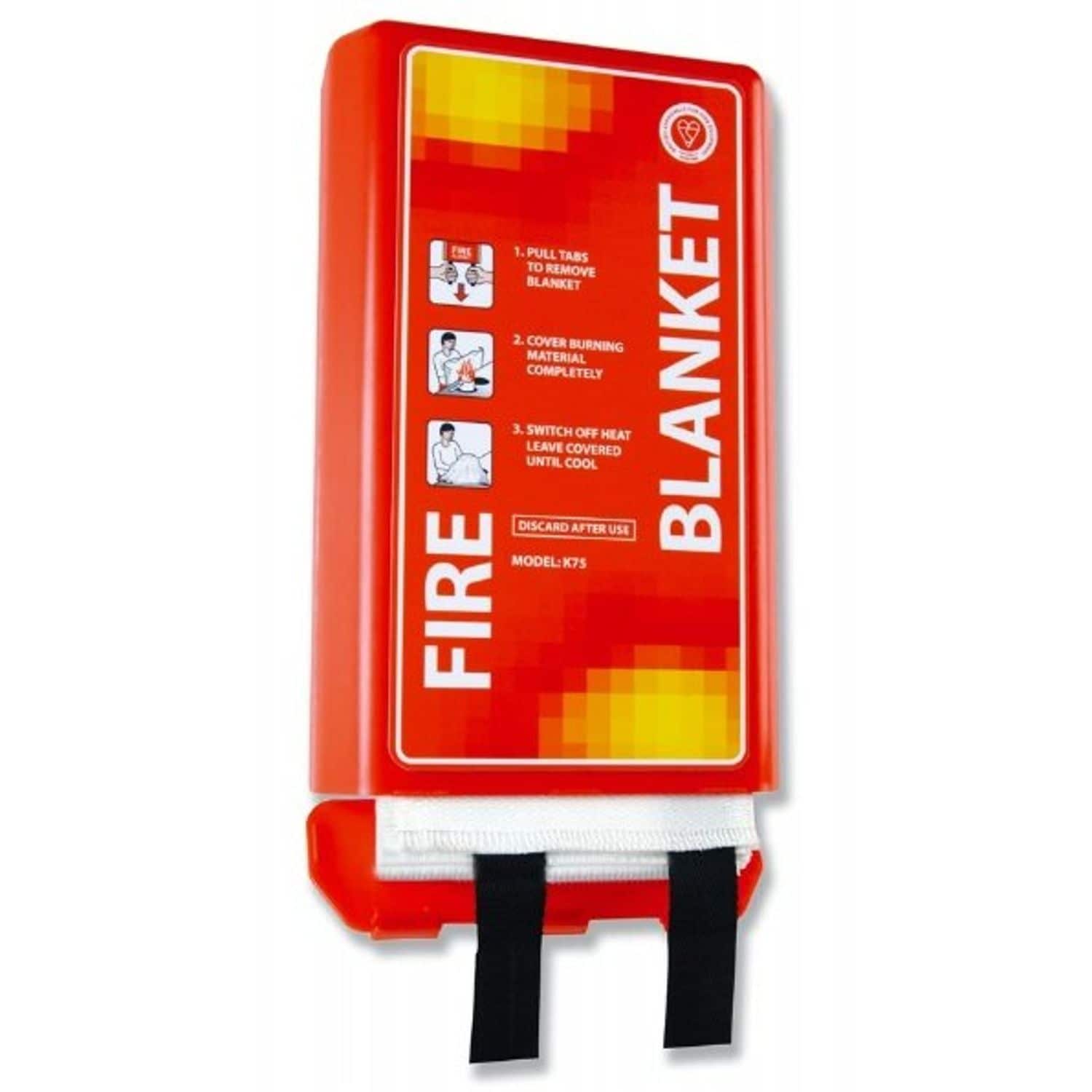 Hazkit Slimline Wall Mounted Fire Blanket In Case Large 1 8m x 1 2m - FBS18