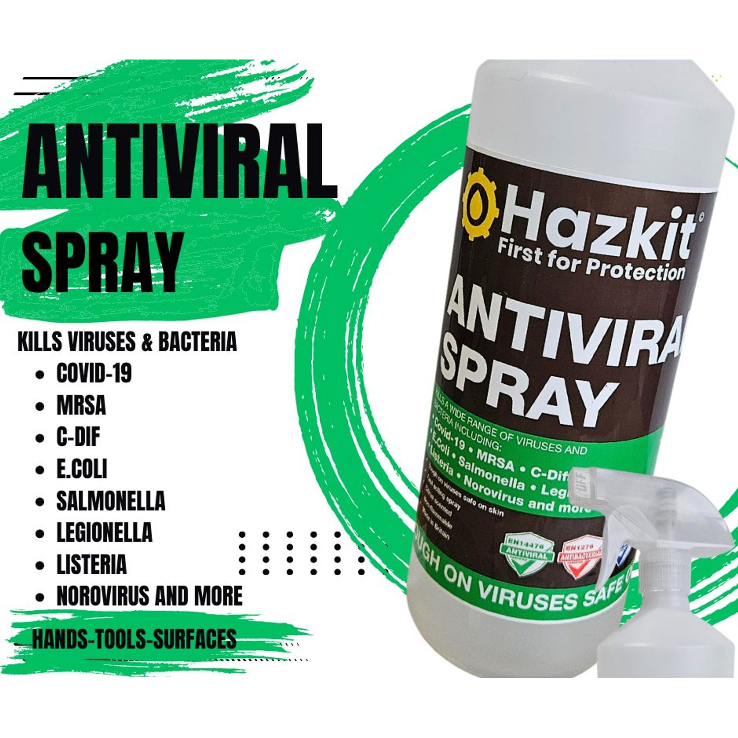 Fentex 1l Viraspray Antiviral Anti-Bacterial Antifungal Hands Machinery Surfaces