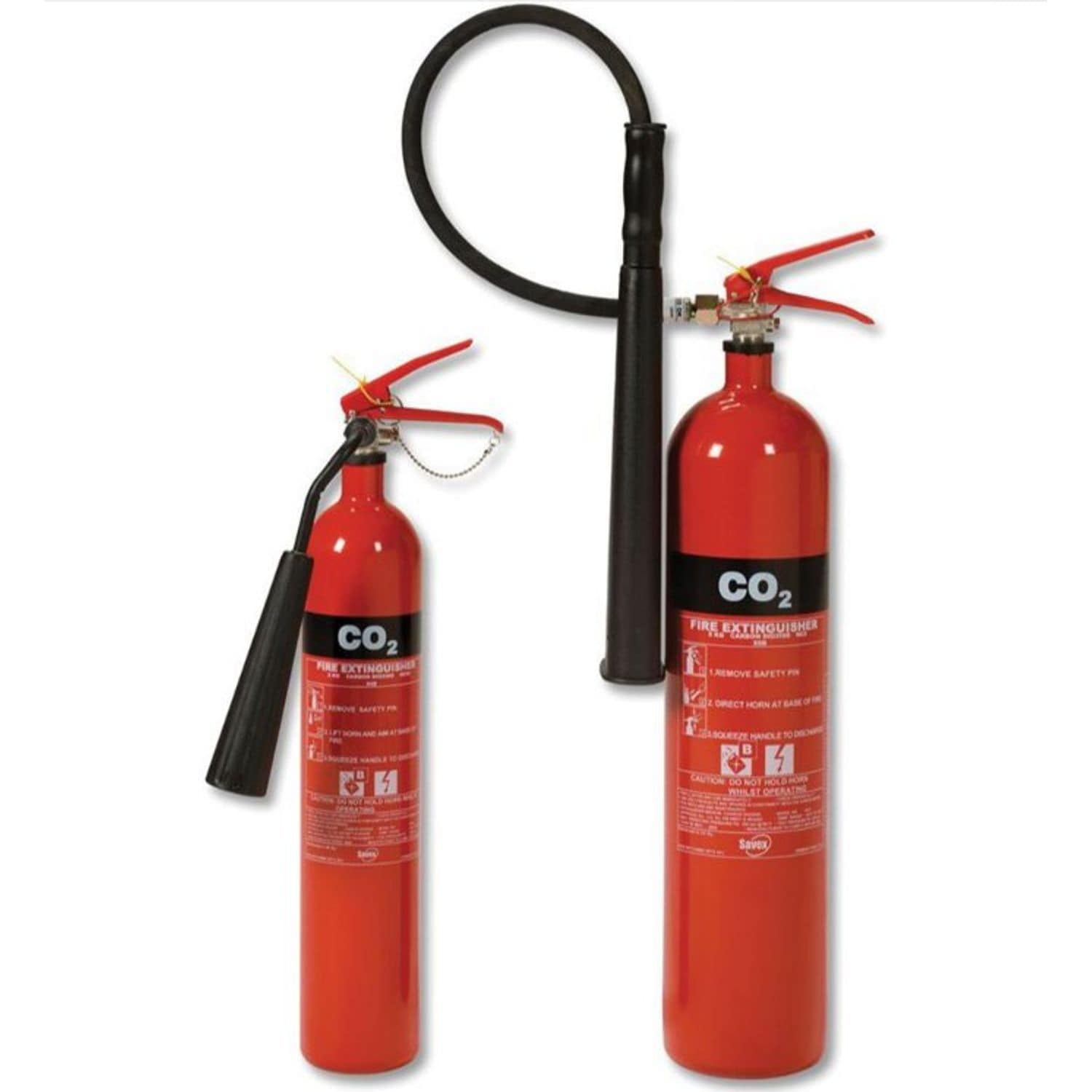 Portwest 2kg or 5kg Portable co2 Fire Extinguishers Including Wall Mount Bracket