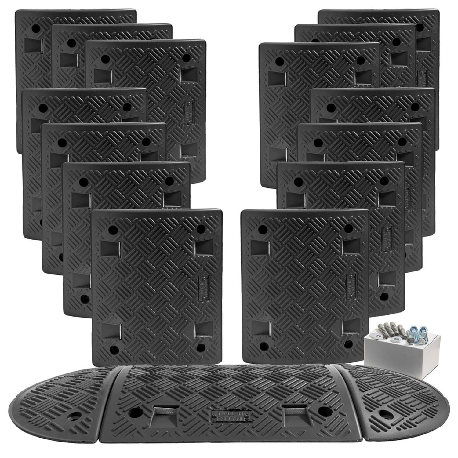 Workplace Safety Speed Ramp In Black with 50mm Heavy Duty Sections - 8m Complete