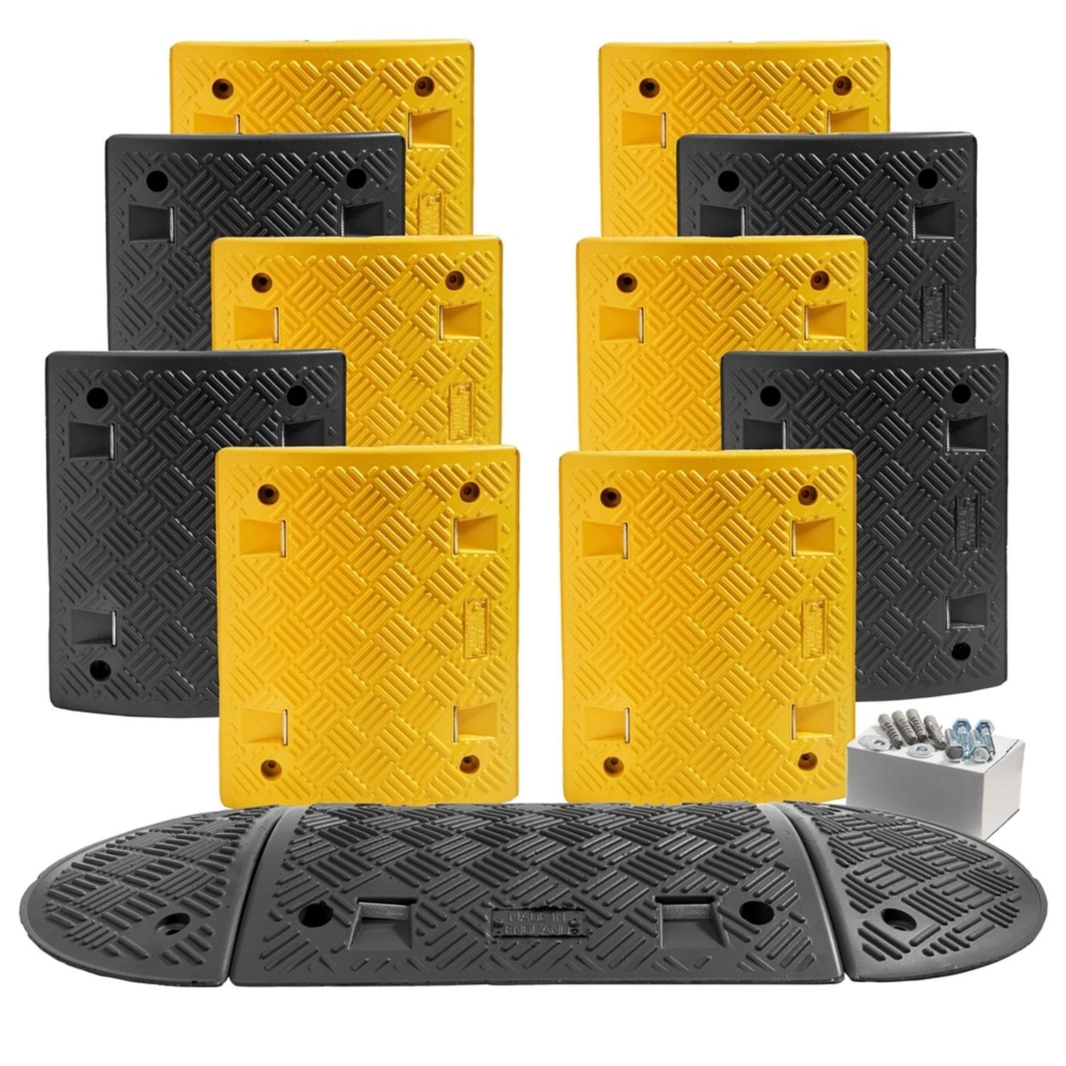 Workplace Safety Speed Ramp In Yellow & Black with 50mm Heavy Duty Sections - 6m