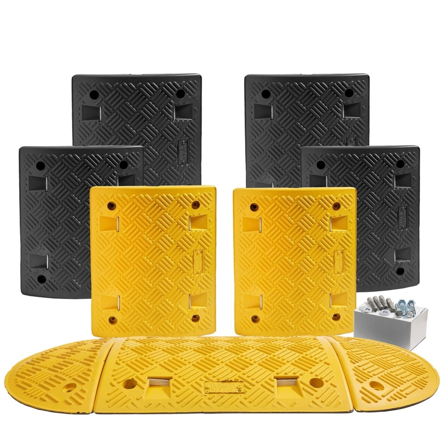 Workplace Safety Speed Ramp In Yellow & Black with 50mm Heavy Duty Sections - 4m