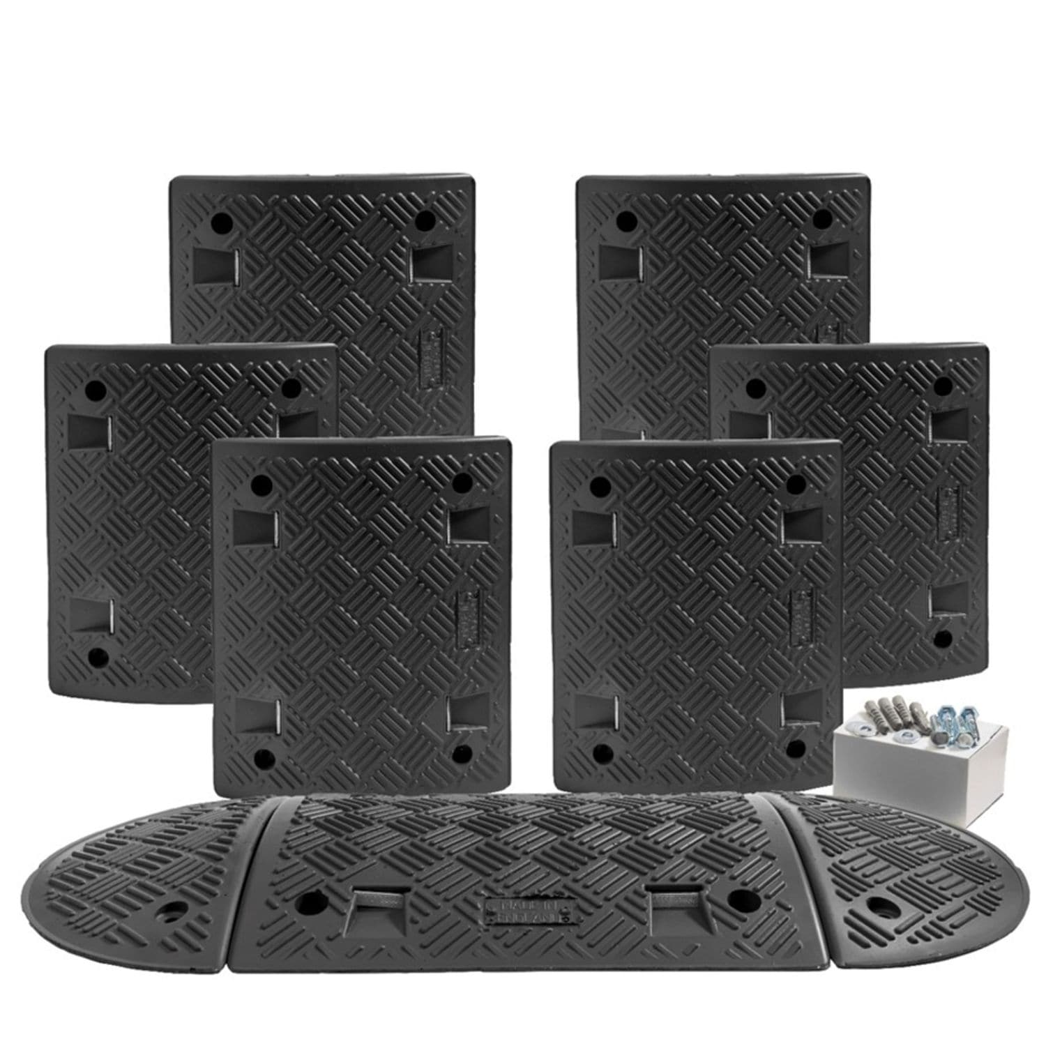 Workplace Safety Speed Ramp In Black with 50mm Heavy Duty Sections - 4m Complete
