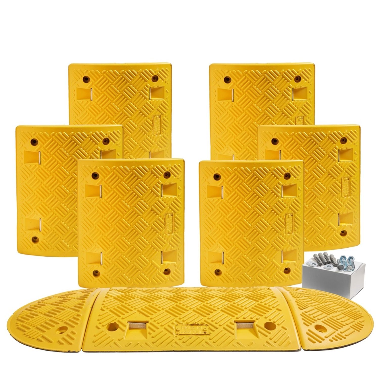 Workplace Safety Speed Ramp In Yellow with 50mm Heavy Duty Sections - 4m Complet