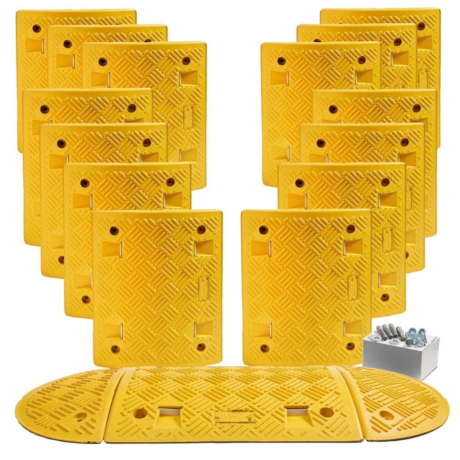 Workplace Safety Speed Ramp In Yellow with 75mm Heavy Duty Sections - 8m Complet