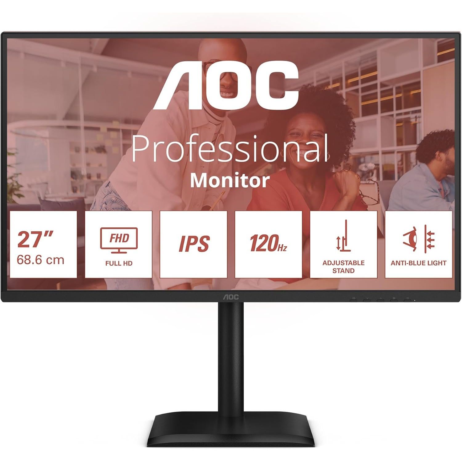 AOC E4U 27 Inch 1920 x 1080 Pixels Full HD IPS Panel HDMI DisplayPort Adaptive S