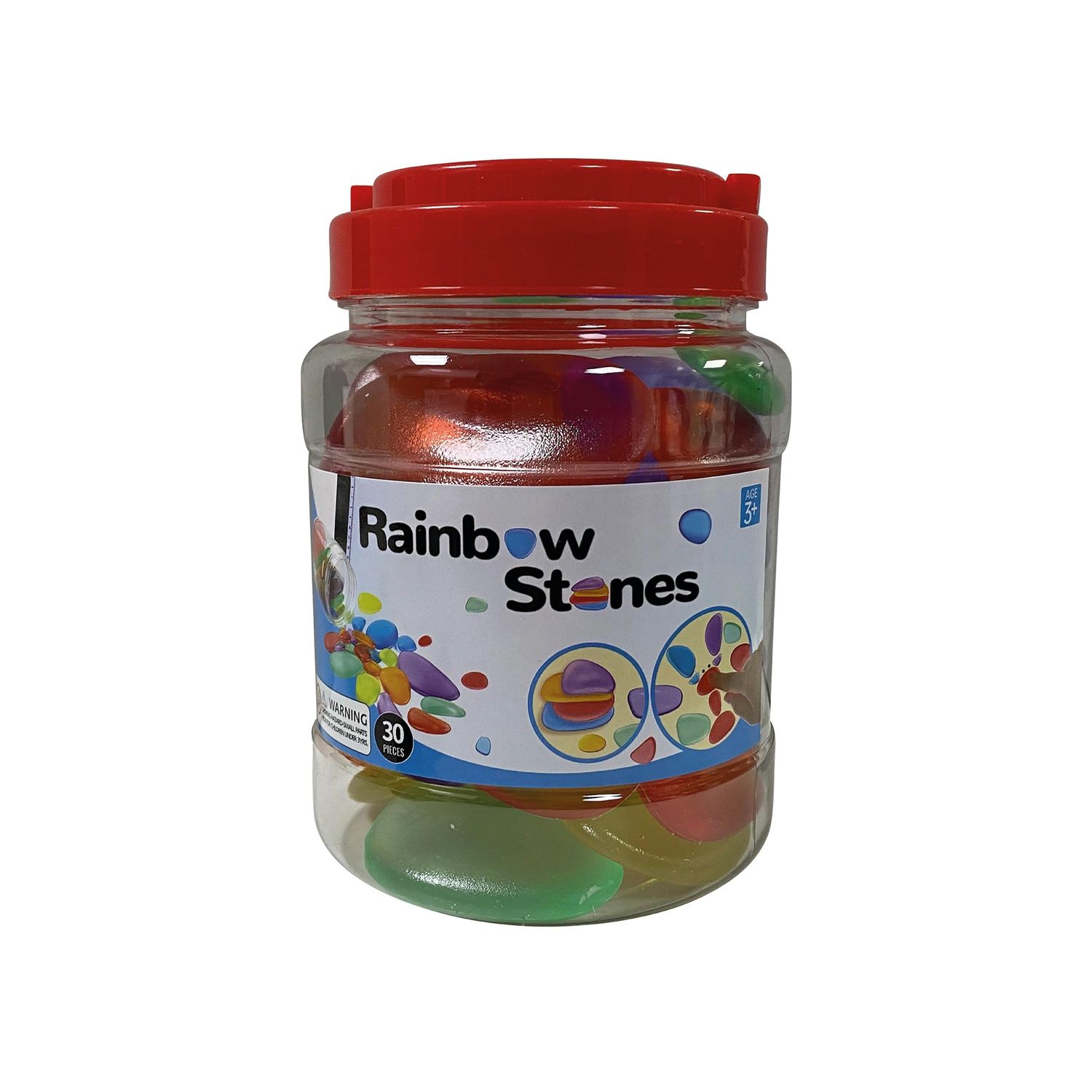 Acrylic Pebbles Shatterproof Assorted Sizes Assorted Colours (Pack of 30)
