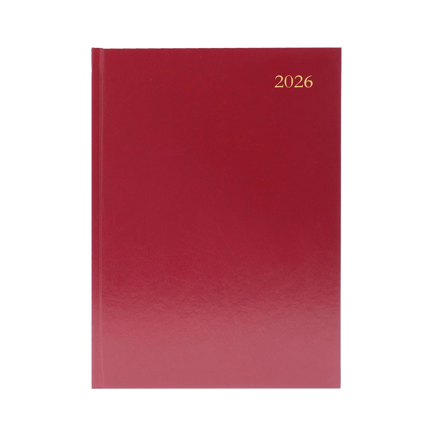 5 Star Desk Diary 2 Day per Page A5 Burgundy 2026