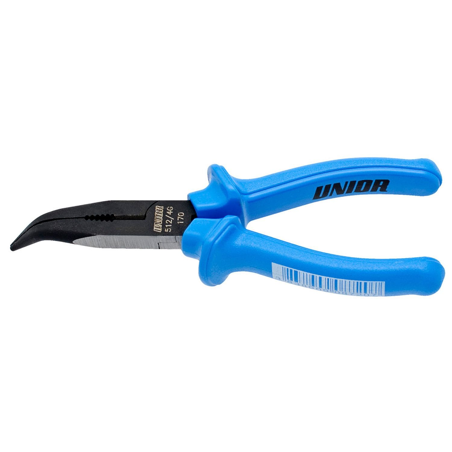 Unior Long Nose Pliers with Side Cutter and Pipe Grip, Bent, 200 - 608721