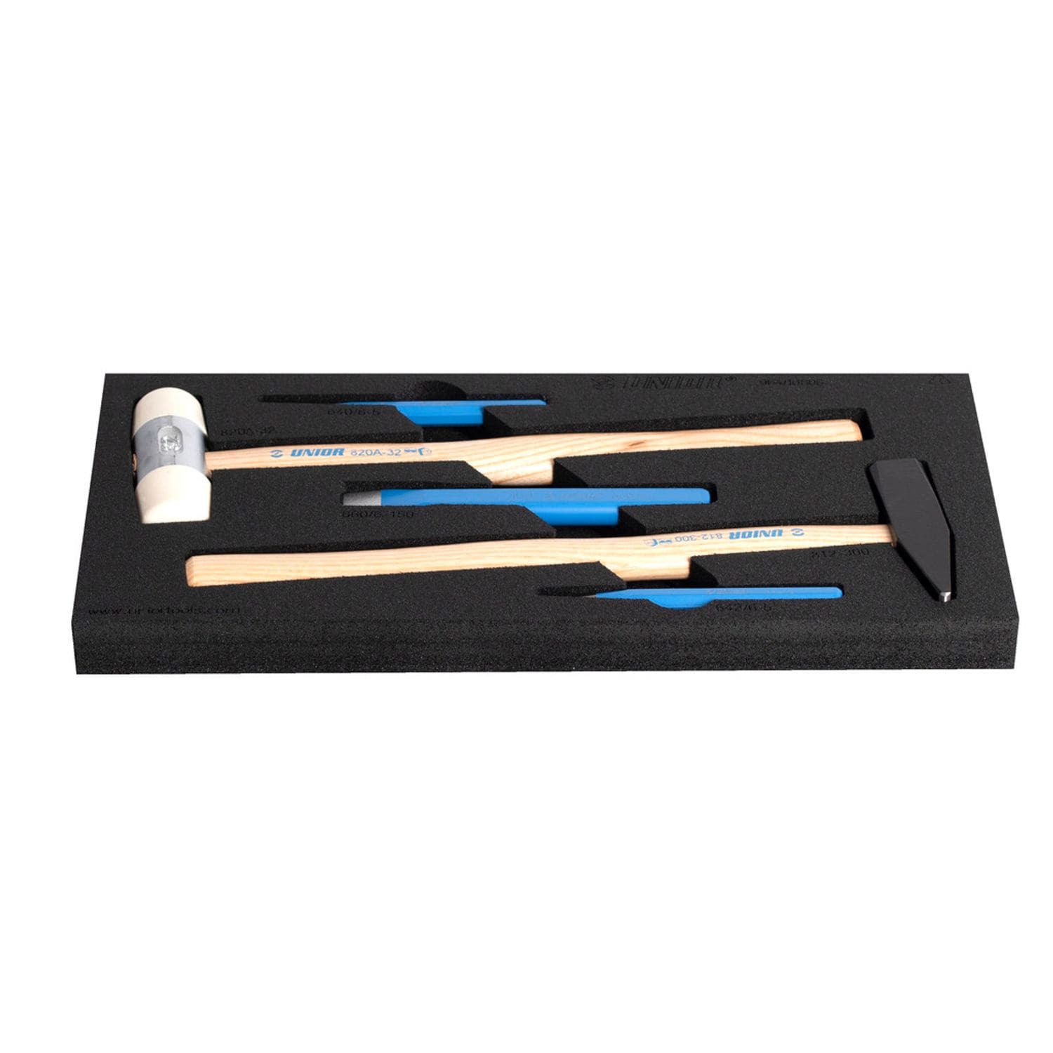 Unior Set of Hammers and Punches In SOS Tool Tray, /5 - 621064