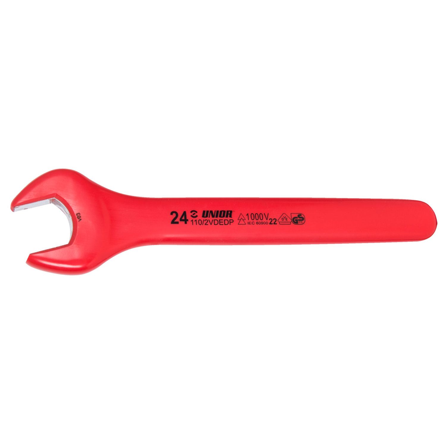 Unior Insulated Single Open End Wrench, 6 - 618370