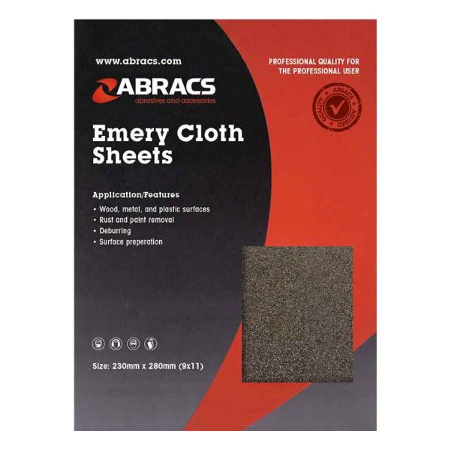 Conex Consumables Emery Sheets P150, 230X280MM - D30370