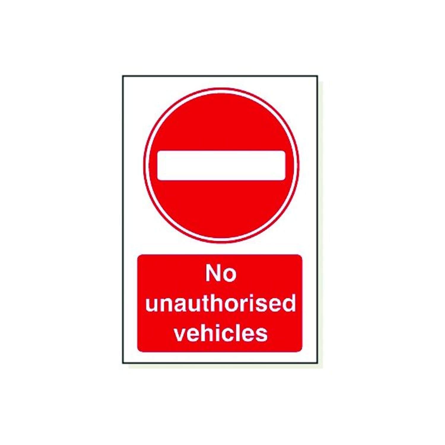 Conex Consumables No Unauthorised Vehicles Foam - PB011F