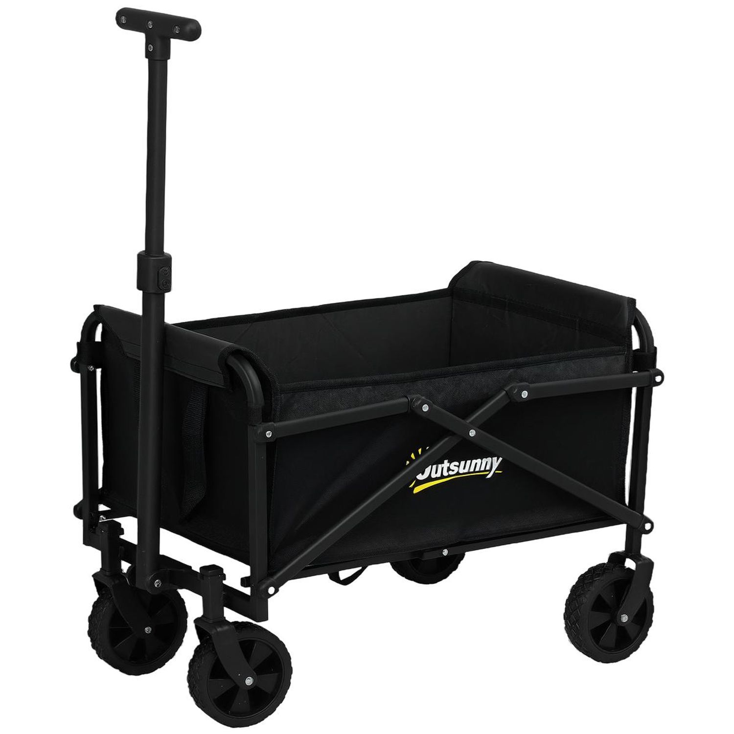 Outsunny 41L Festival Trolley, 60Kg Heavy Duty Folding Trolley Cart - Black