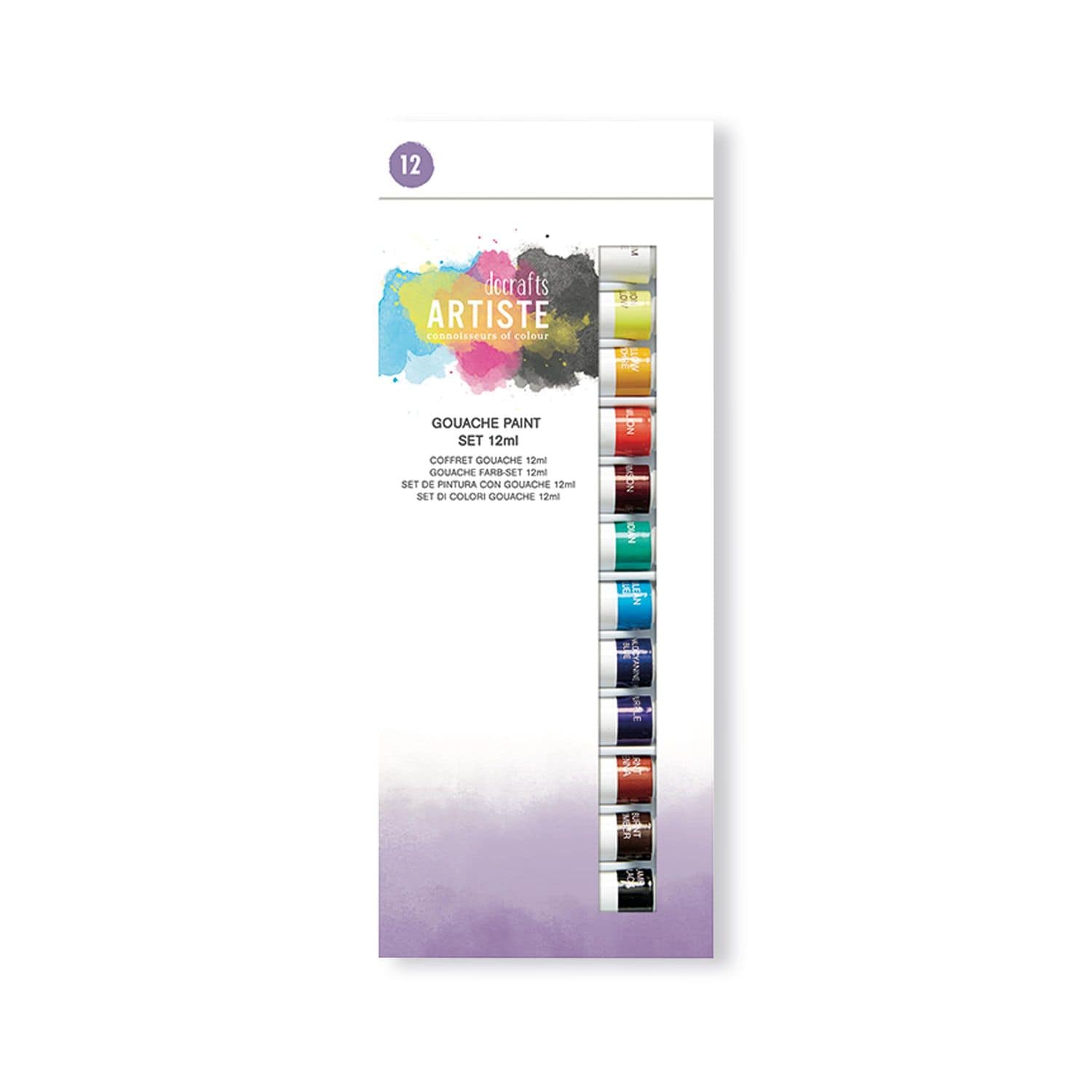 Artiste Gouache Paint Set 12ml Assorted Pack of 12 Doa 551008 - DOA 551008