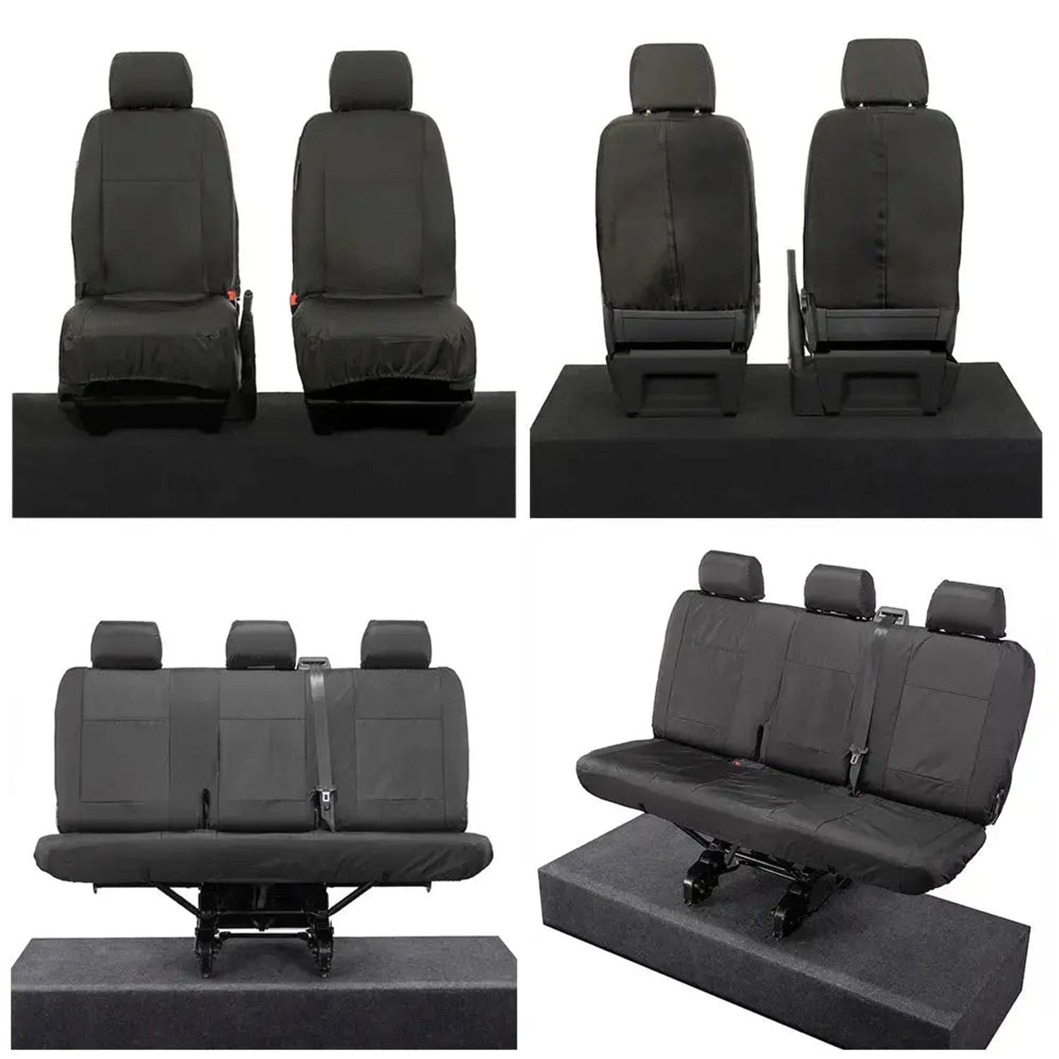 UK Custom Covers VW T6/T6.1 Transporter 2015 Onwards Tailored PU Front/Rear Seat