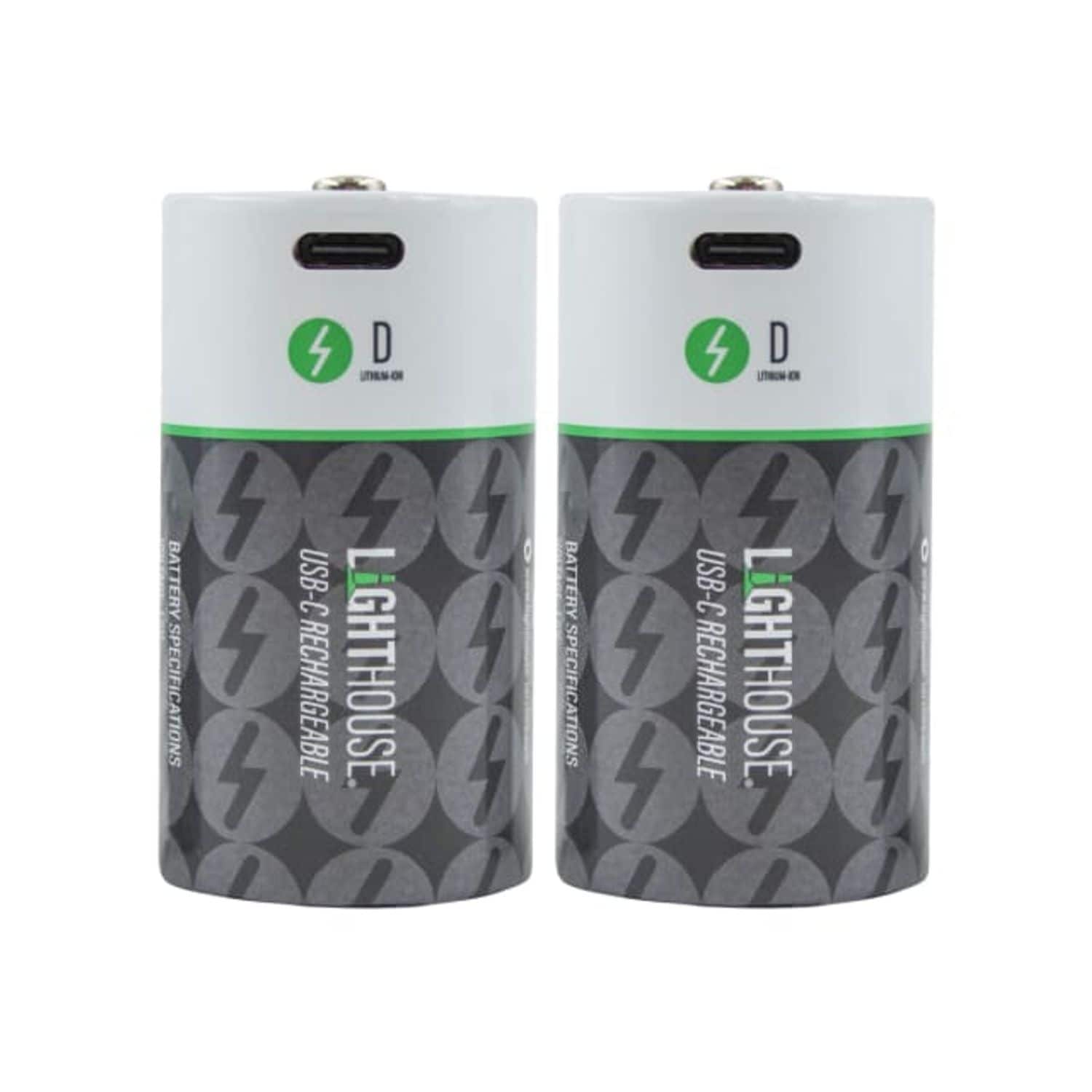 Lighthouse D USB-C Rechargeable Battery Li-ion Pack of 2