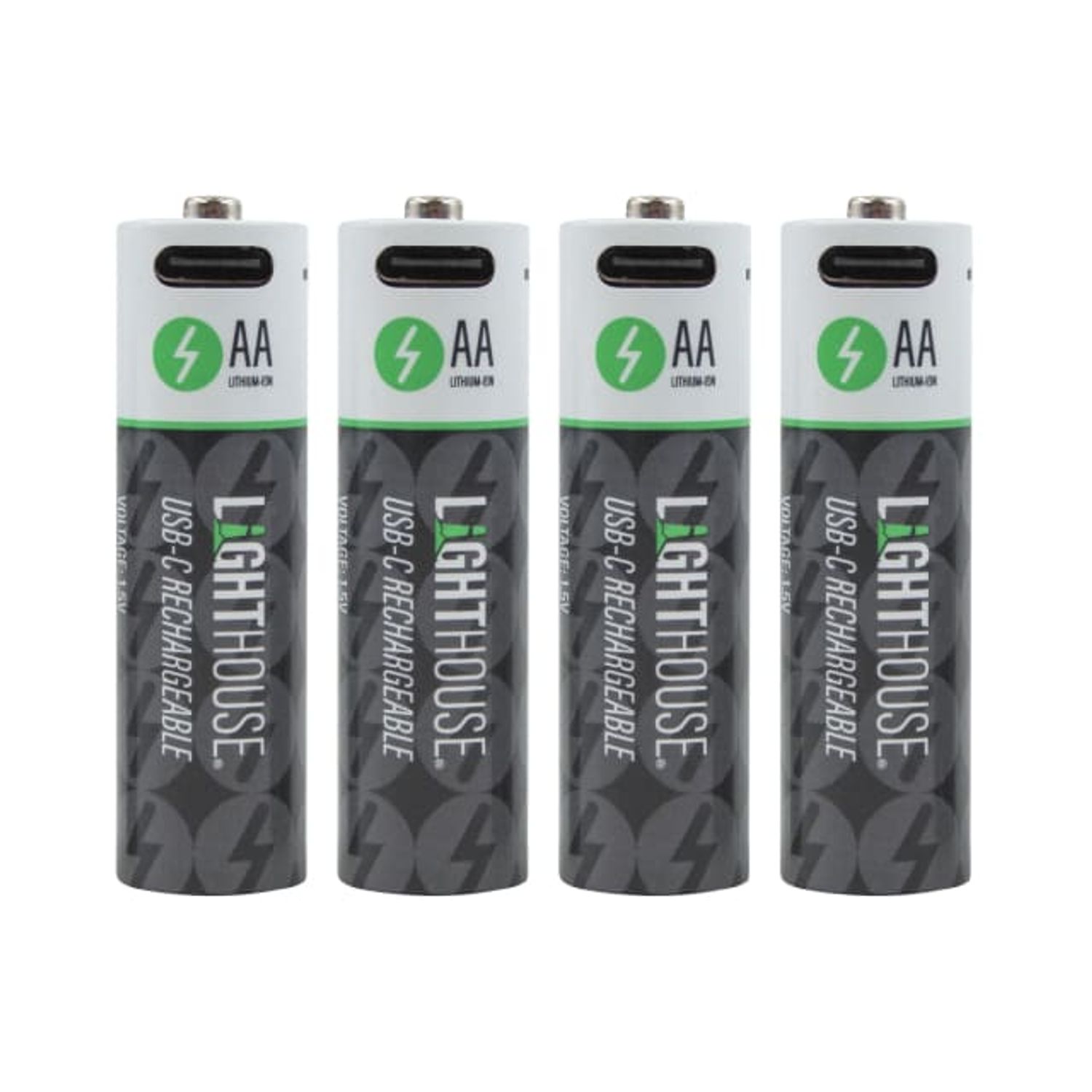 Lighthouse Aa USB-C Rechargeable Li-ion Battery Pack of 4