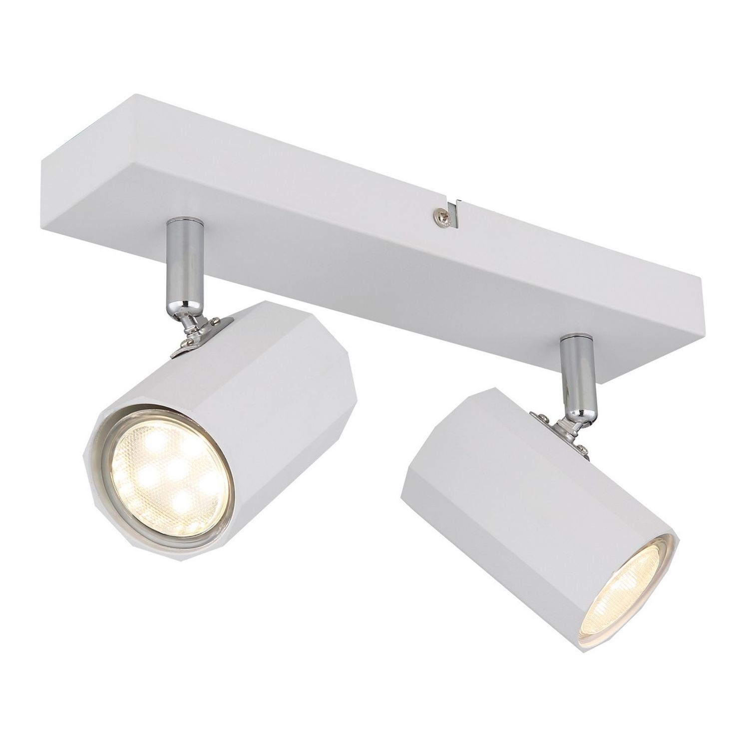 Globo Lighting James -Twin Ceiling Spot Light -White Matt 2x GU10 - GS-57918-2W