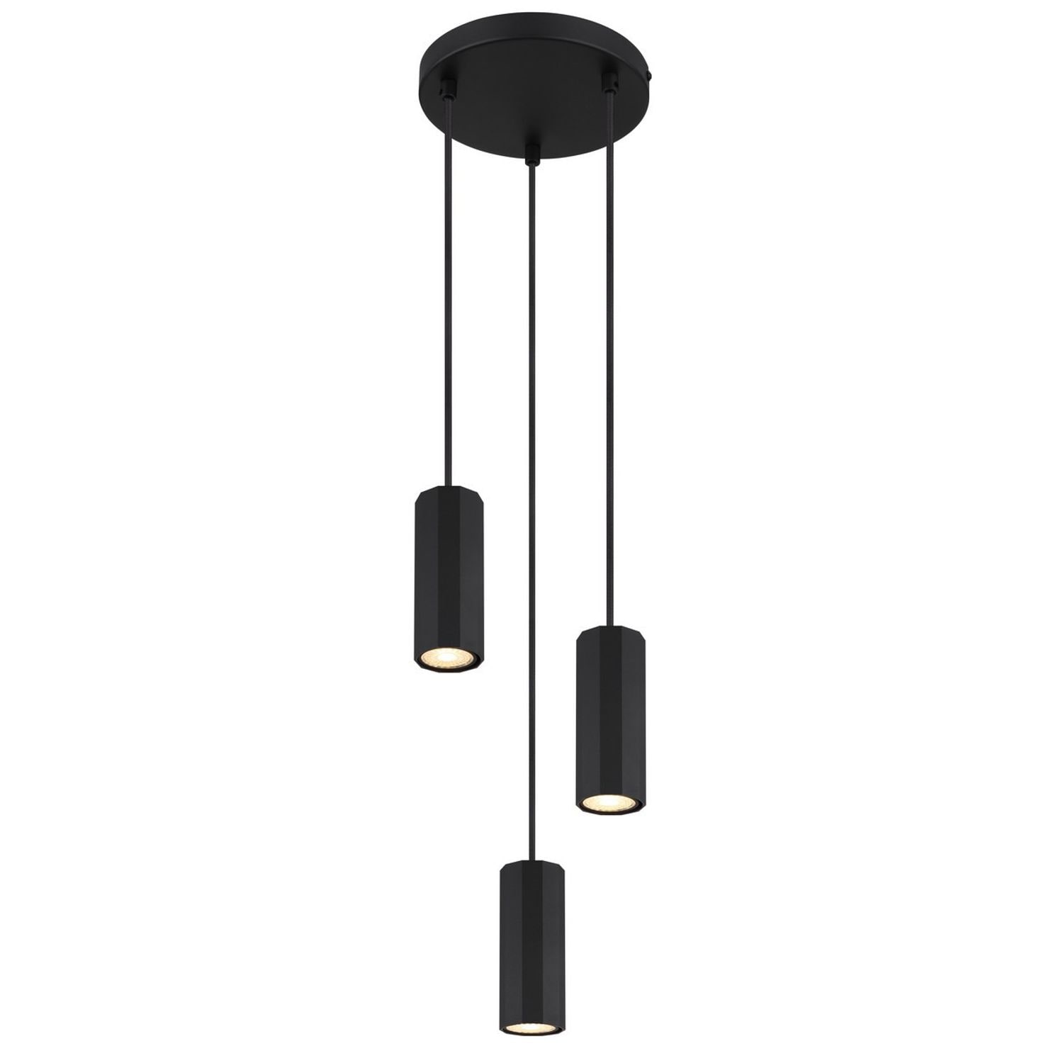 Globo Lighting James Cluster Pendant Ceiling -Light Matt -Black 3x GU10 - GS-579