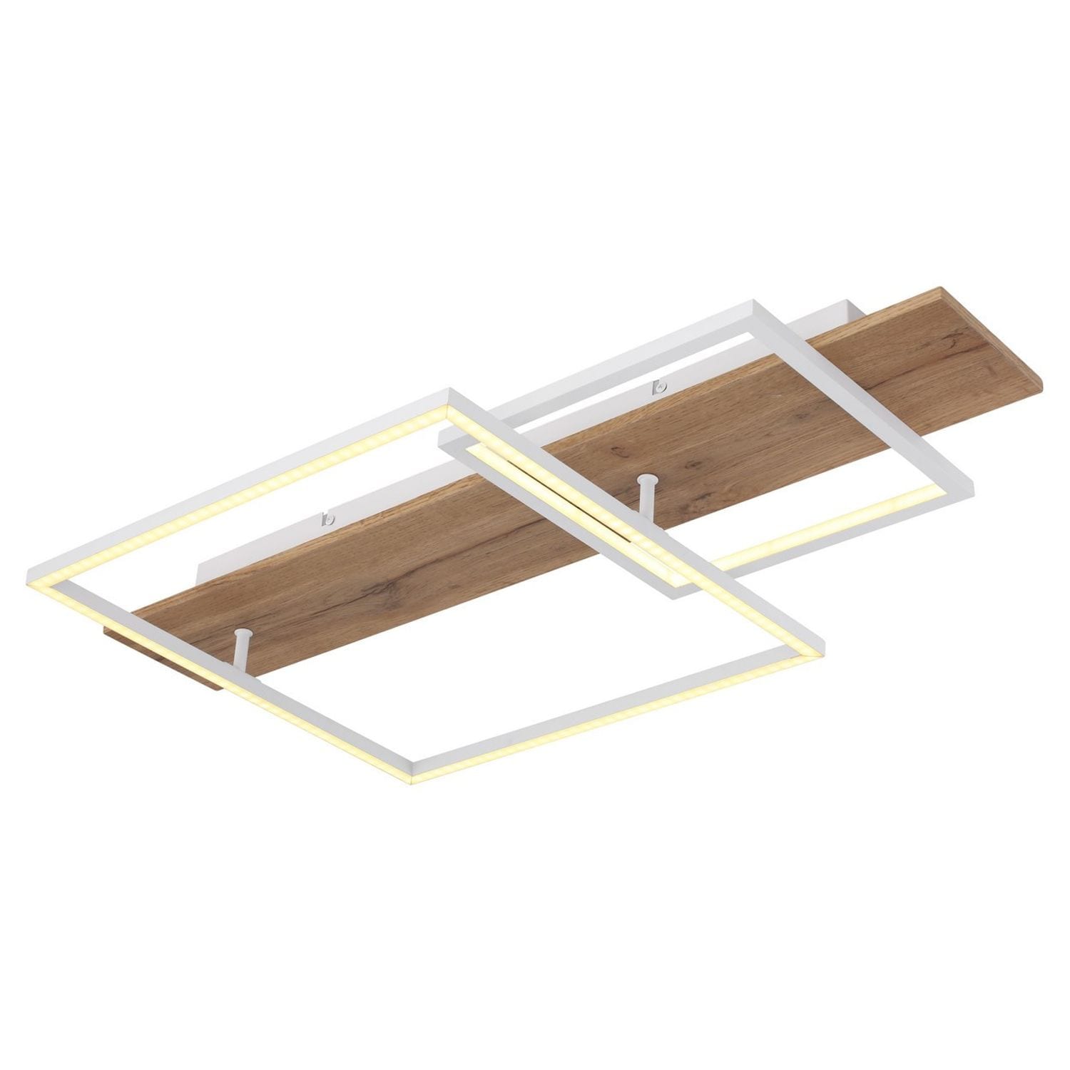 Globo Lighting Vanni 75x40cm Integrated LED Semi Flush Ceiling -Light -White Mat