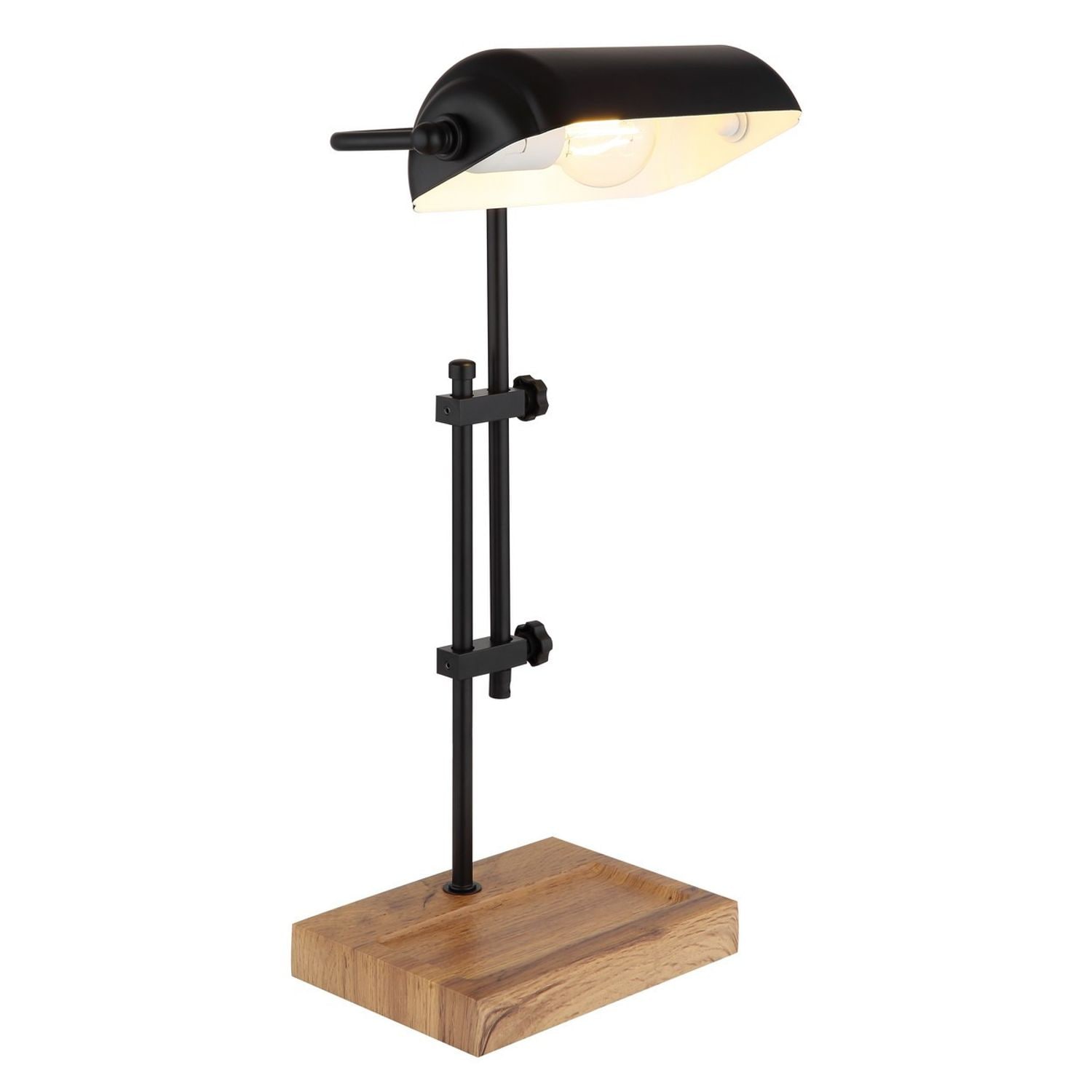 Globo Lighting Marid Bankers Table Lamp Matt -Black 1x E27 - GS-24918