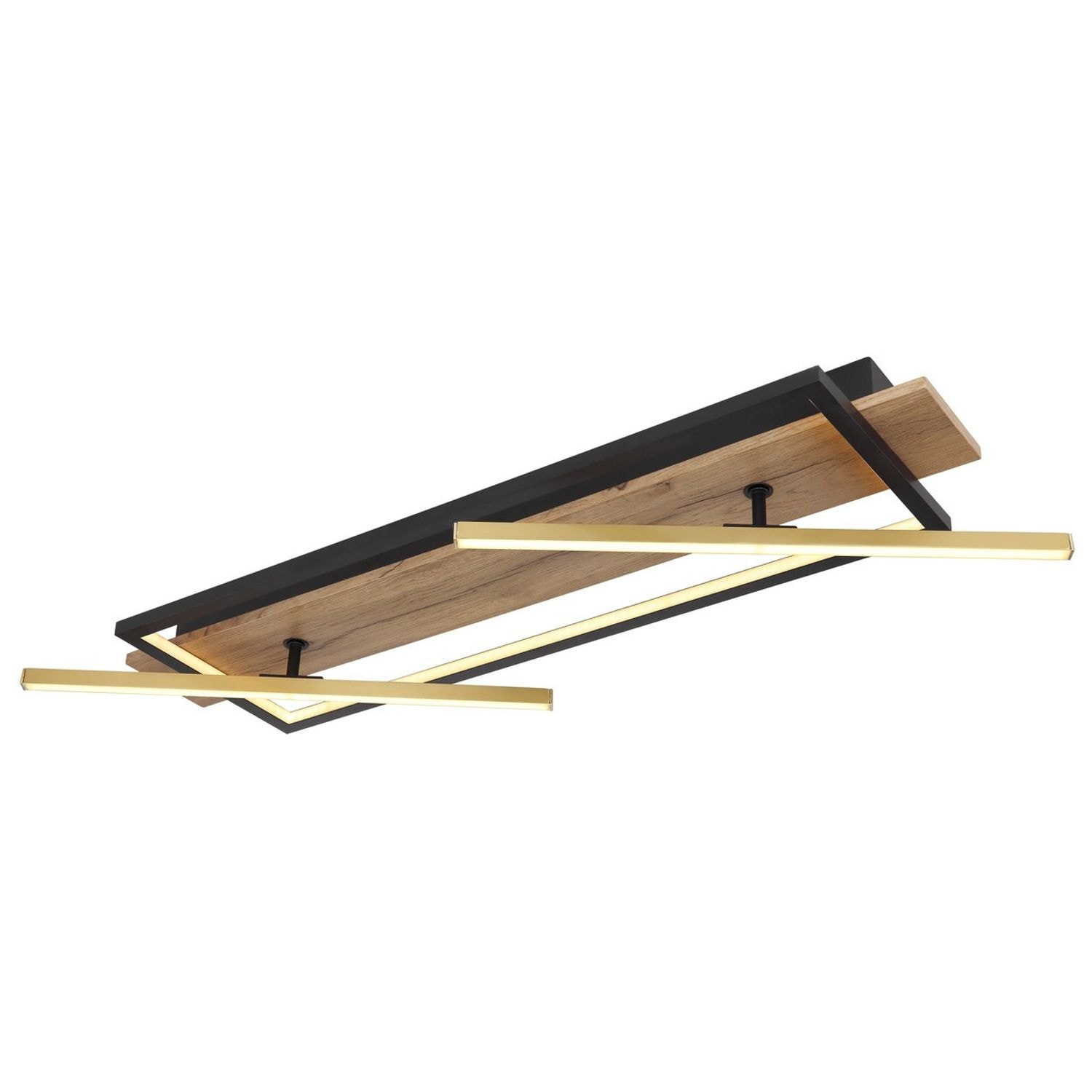 Globo Lighting Beatrix 40x80cm Integrated LED Semi Flush Ceiling -Light Matt -Bl