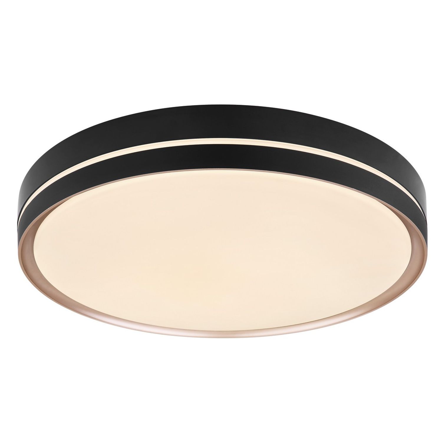 Globo Lighting Manni 48.5cm Integrated LED Semi Flush Ceiling -Light -Black LED
