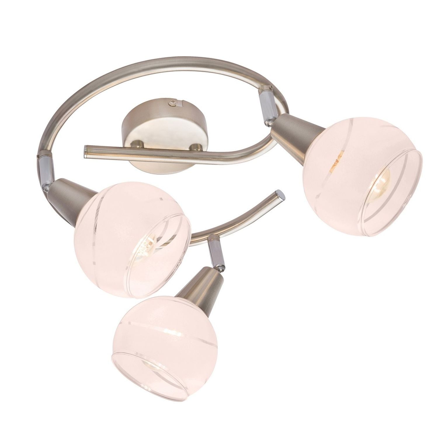 Globo Lighting Elliott Ceiling Spot Light Clusters Nickel Matt Satined Glass Sha