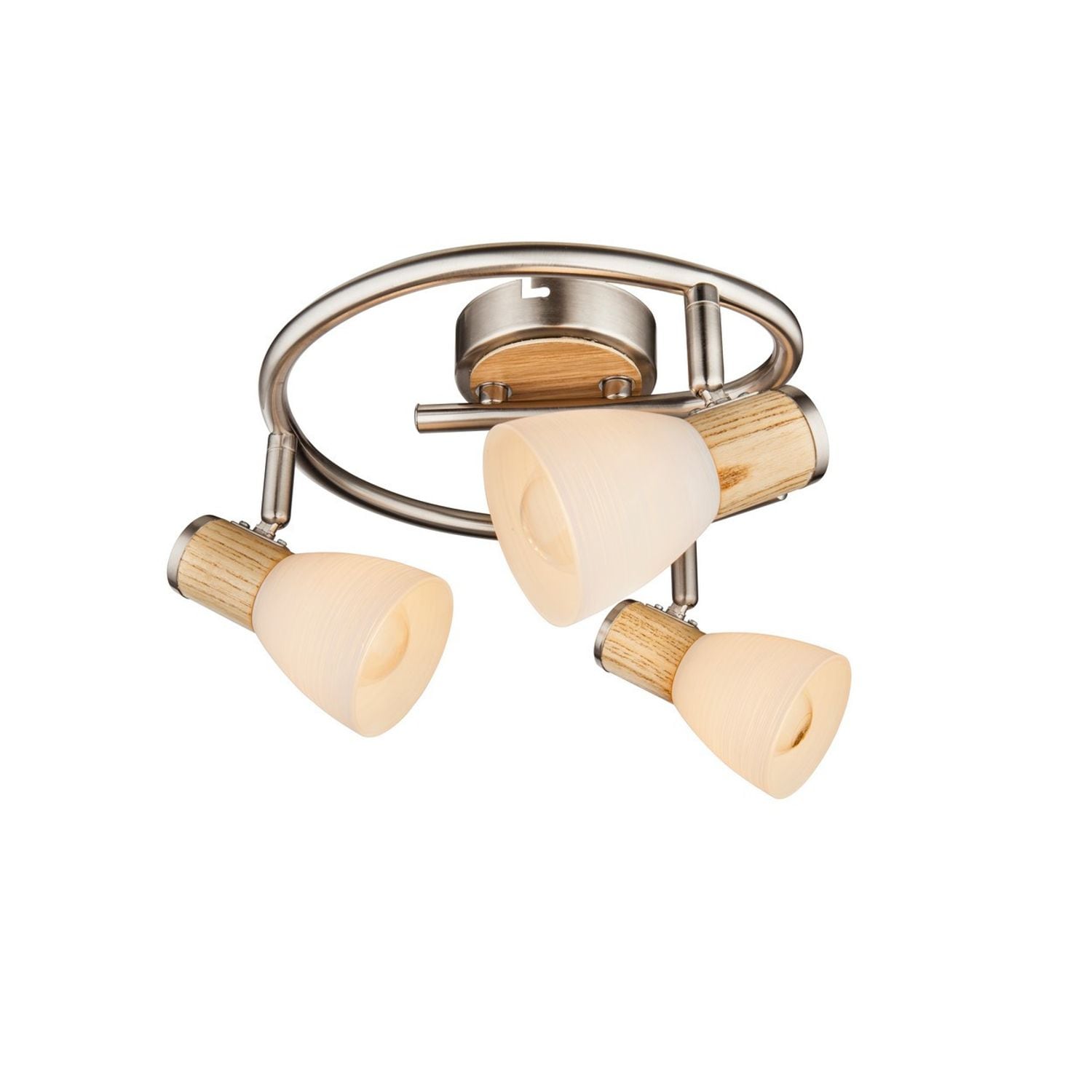 Globo Lighting Gylfi Ceiling Spot Light Clusters Nickel Matt Opal Glass Shade 3x