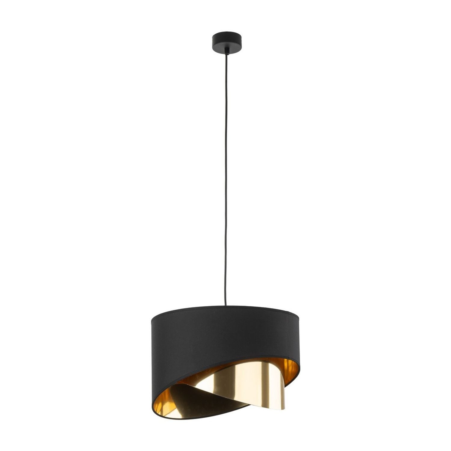 TK Lighting Grant Cylindrical Pendant Ceiling -Light -Black Gold 1xE27 4823