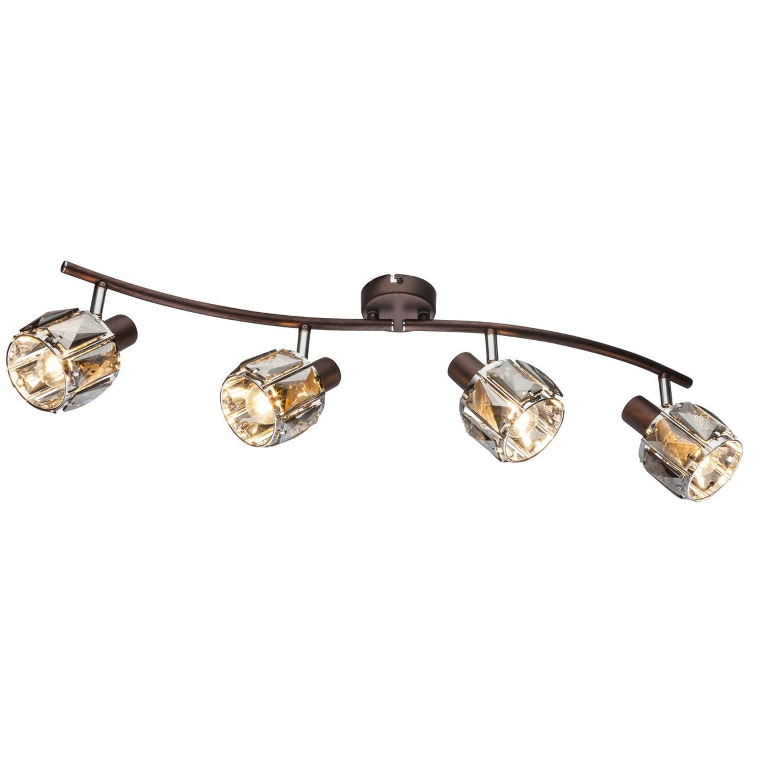 Globo Lighting Indiana Ceiling Spot Light Bar -Bronze Coloured 4x E14 - GS-54357