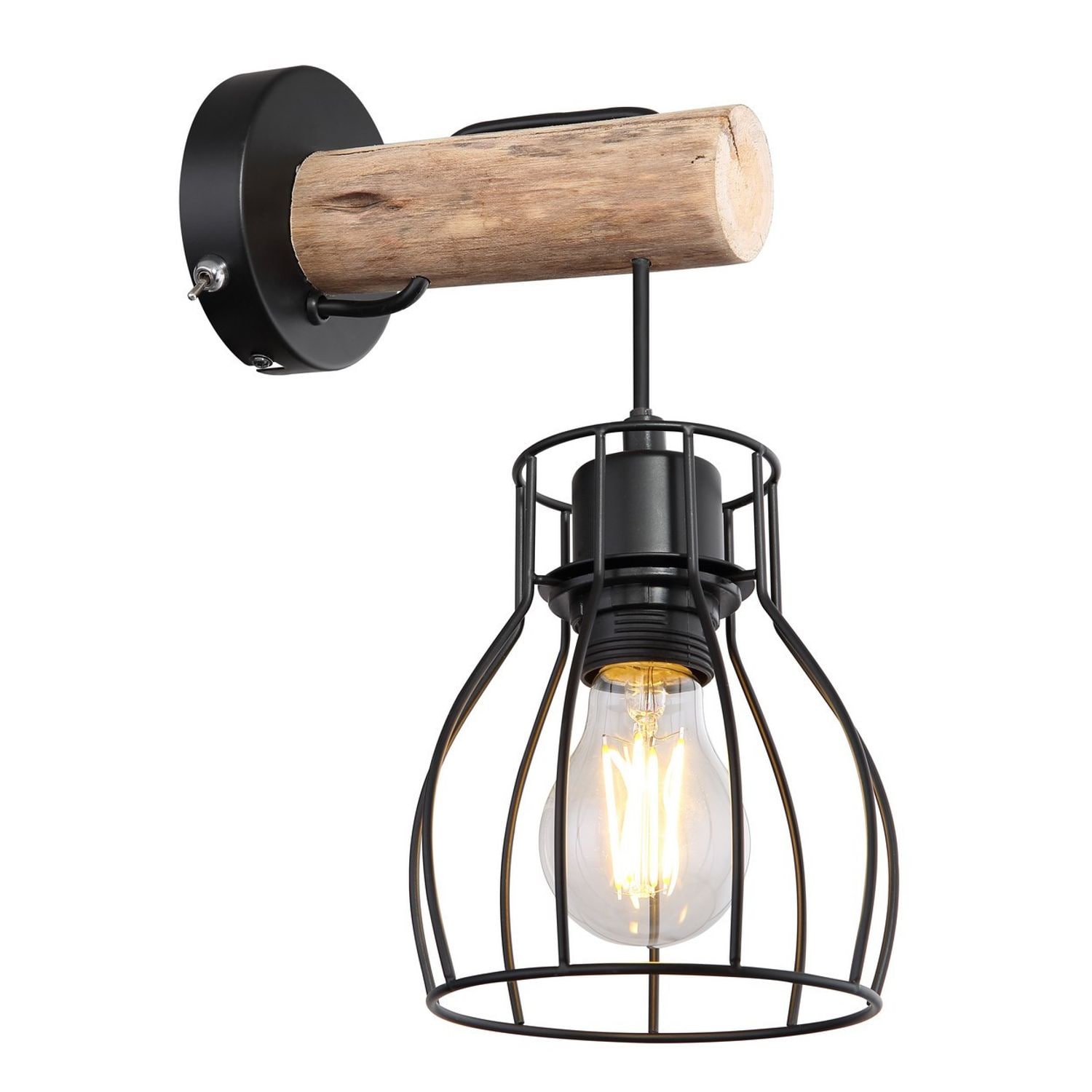 Globo Lighting Mina Wall Lamp -Black 1x E27 - GS-15326NW