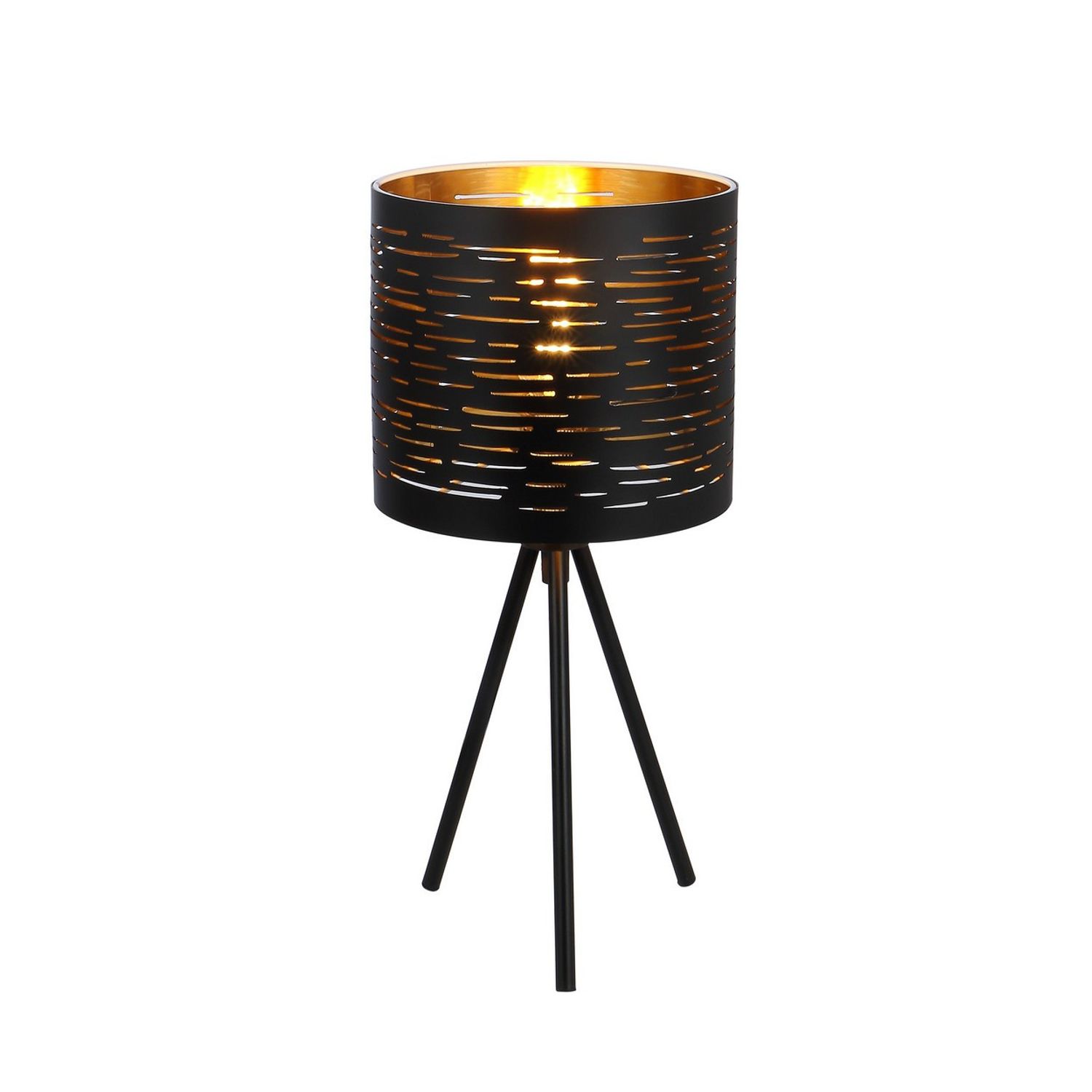 Globo Lighting Tunno Table Lamp with Round Shade -Black 1x E14 - GS-15342T
