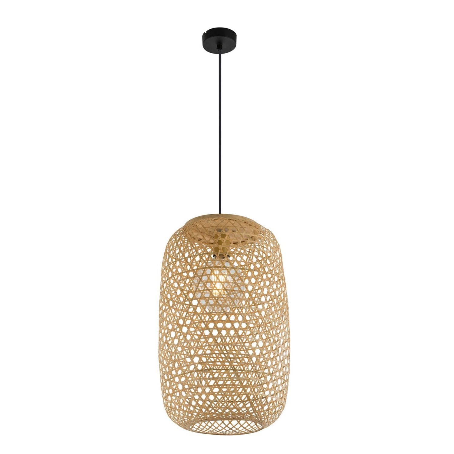 Globo Lighting Mirena Wire Frame Pendant Ceiling -Light Natural Color 1x E27 - G