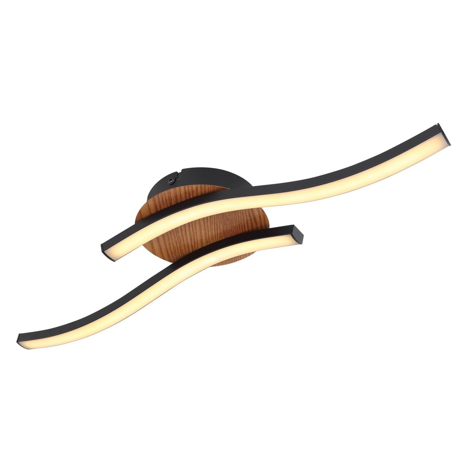 Globo Lighting Evita Integrated LED Semi Flush Ceiling -Light -Black 2x LED 3000
