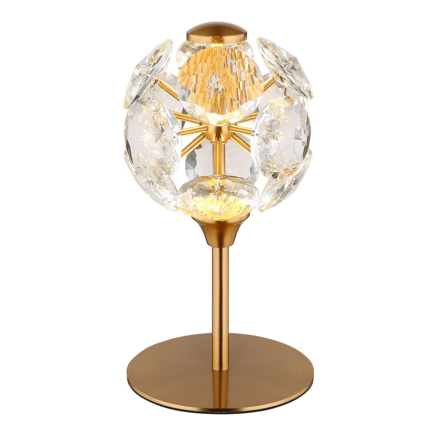 Globo Lighting Virina Glass Table Lamp Gold Colours K9 Crystals LED 3000K - GS-1