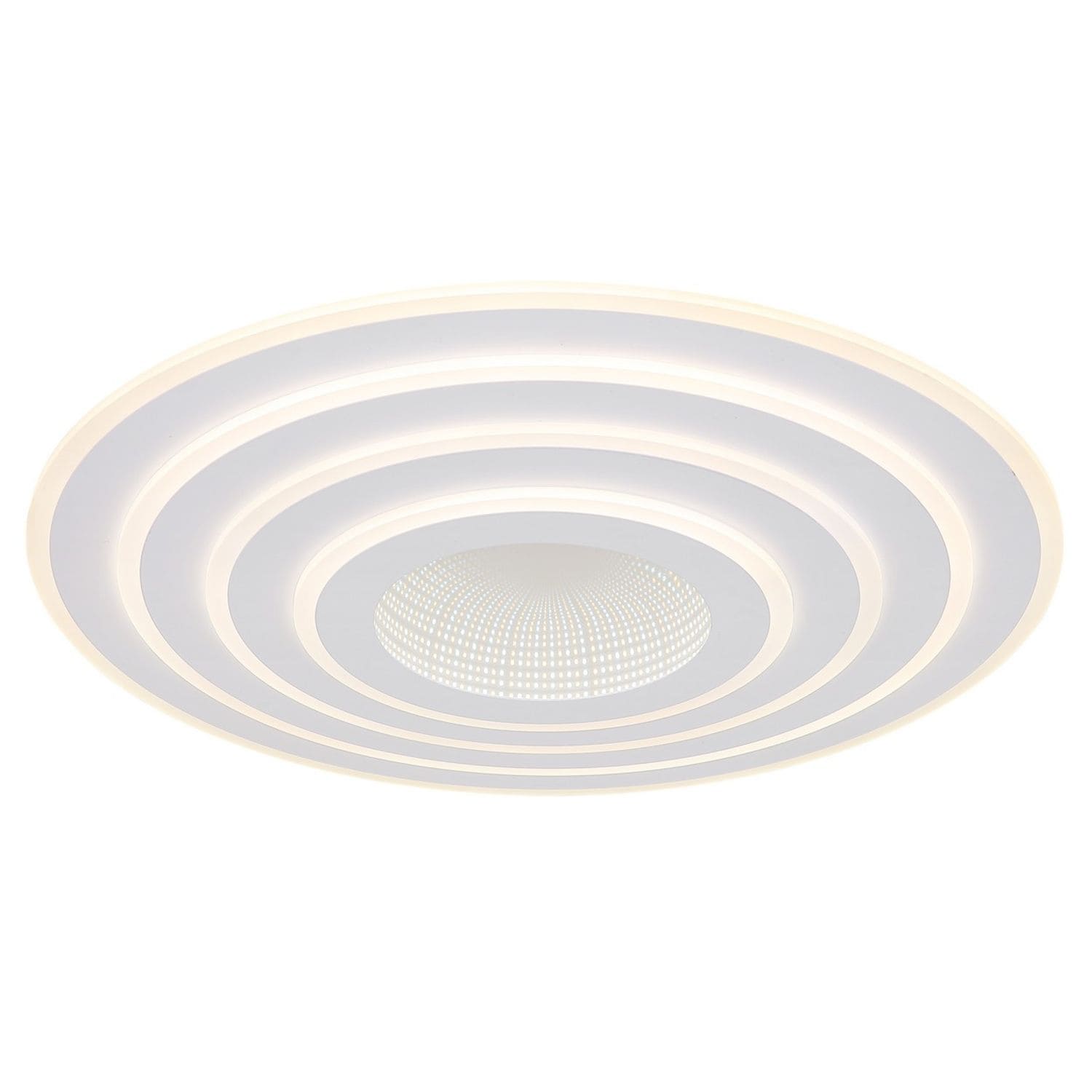 Globo Lighting Jocelyn Round Integrated LED Semi Flush Ceiling -Light -White Mat
