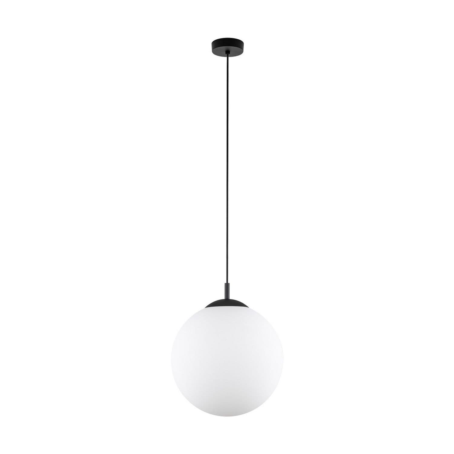 TK Lighting Esme 35cm Globe Pendant Ceiling -Light -Black Opal Glass 1xE27 5671