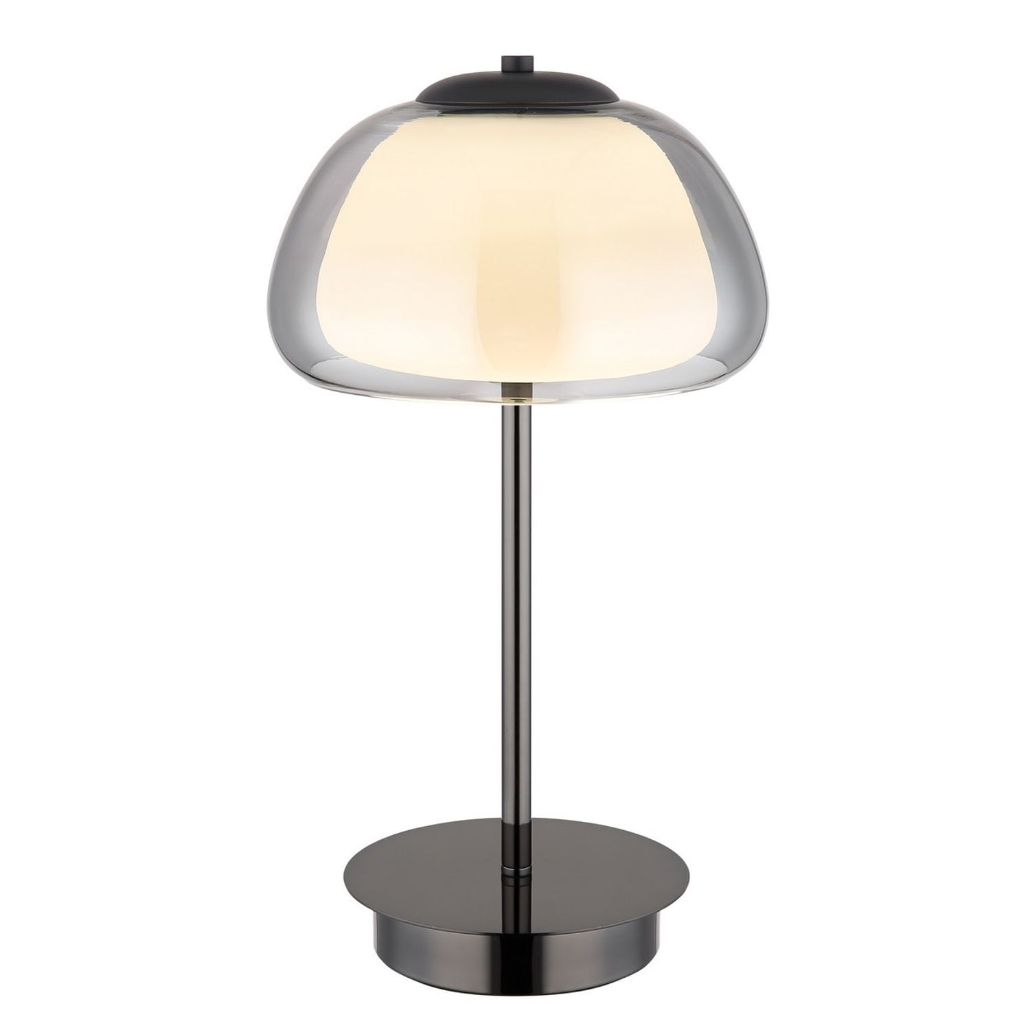 Globo Lighting Avila Integrated LED Table Lamp Gunmetal Smoke Glass Shade LED Di