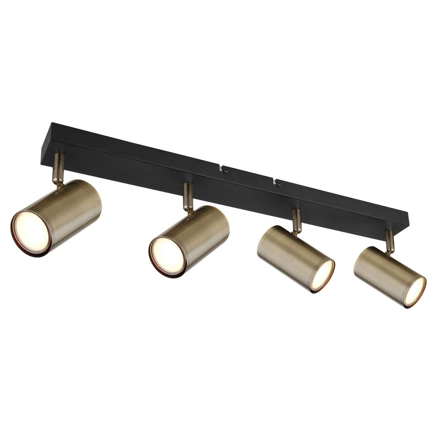 Globo Lighting Robby Ceiling Spot Light Bar Matt -Black Gold 4x GU10 - GS-57911-