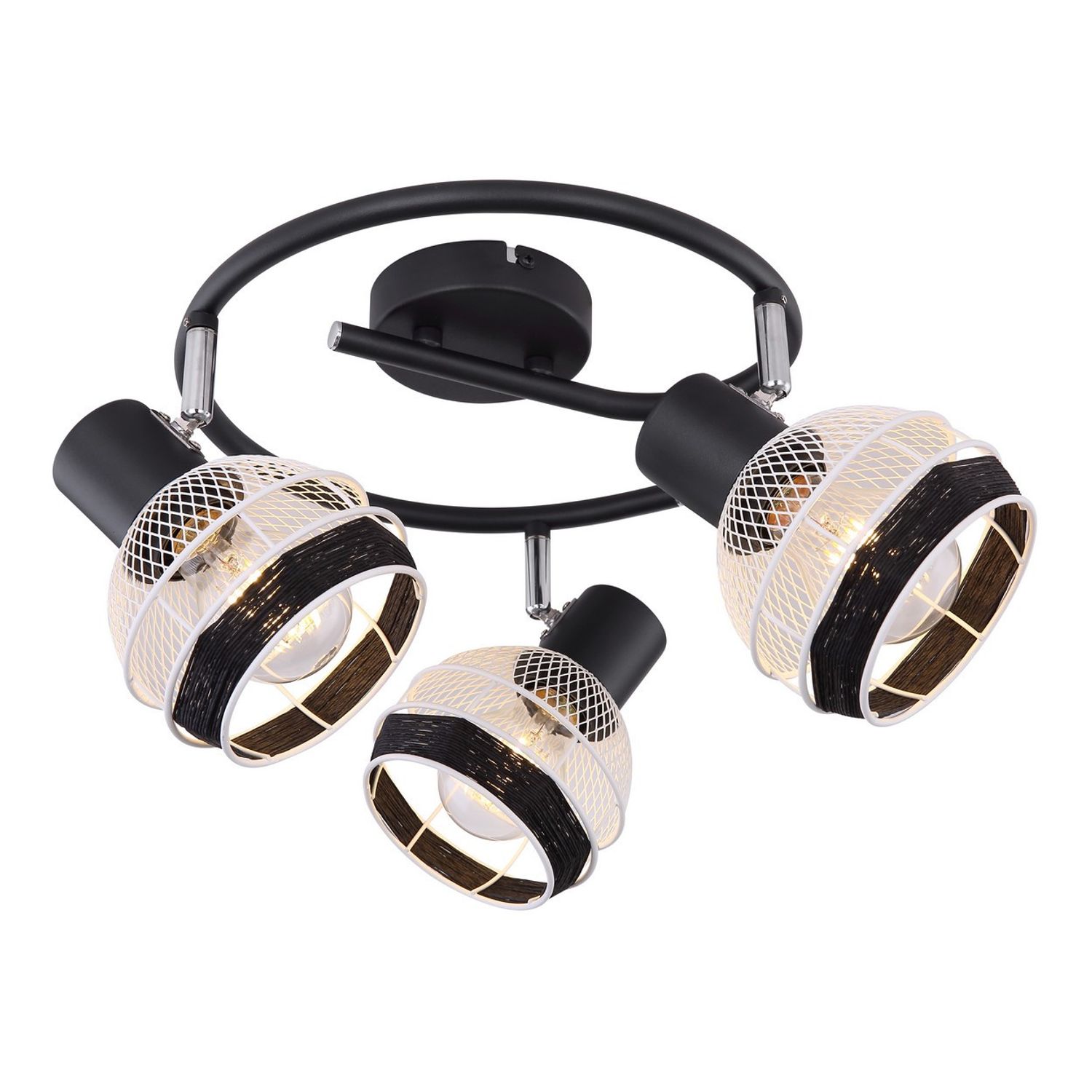 Globo Lighting Griddy Ceiling Spot Light Clusters Matt -Black 3x E27 - GS-54022-