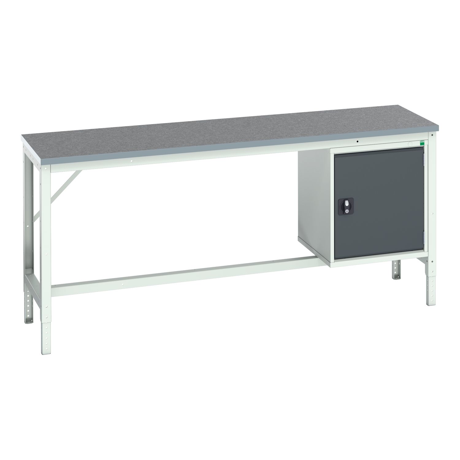 Bott Verso Framework Bench (Lino) with Full Cupboard WxDxH 2000x600x930mm RAL 70
