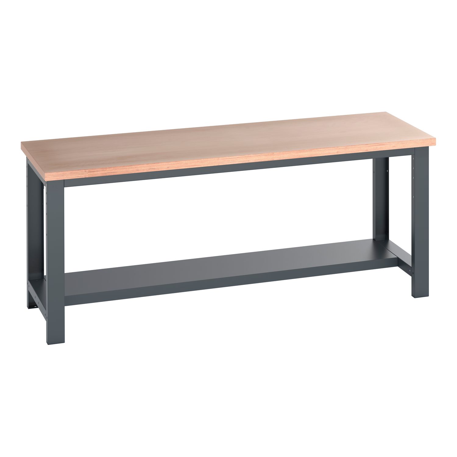 Bott Cubio Framework Bench (MPX) with Half Depth Shelf WxDxH 2000x750x840mm RAL